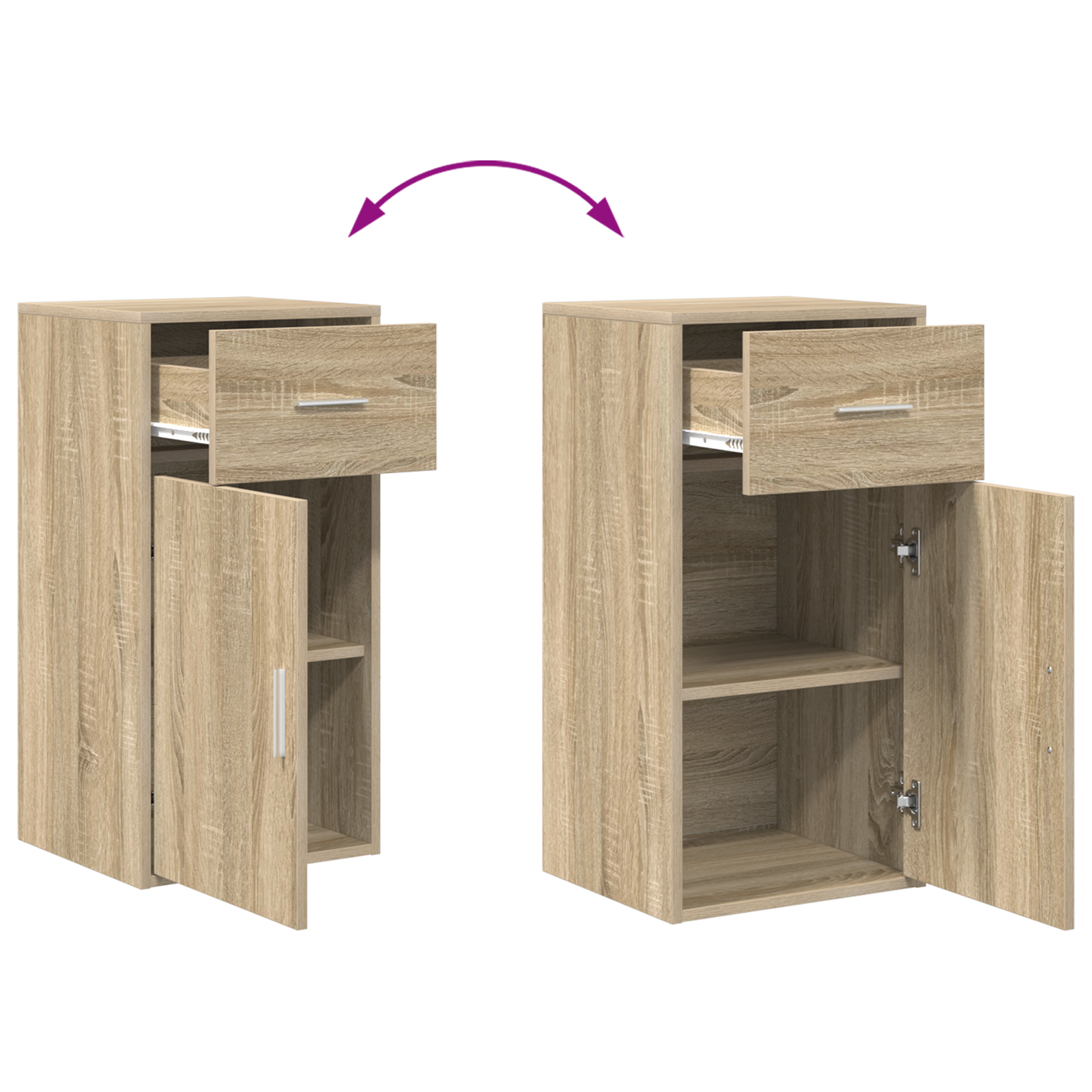 Sonoma Oak Storage Cabinet Sonoma oak MDF Medium - Image 11