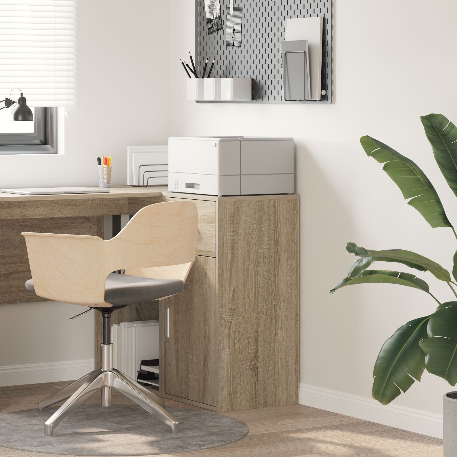 Sonoma Oak Storage Cabinet Sonoma oak MDF Medium