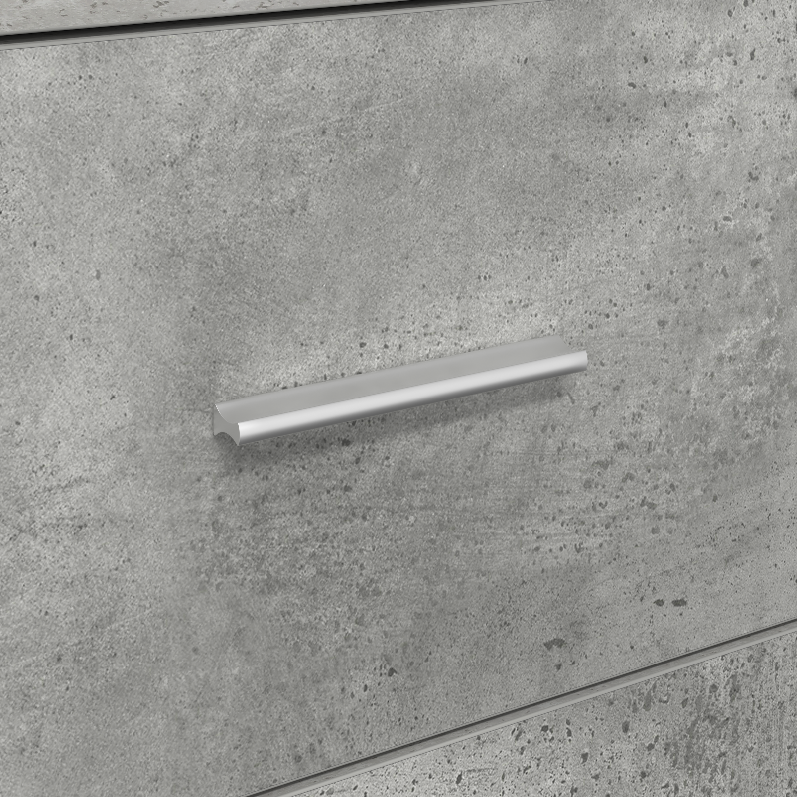 Grey Storage Cabinet Concrete Grey Engineered wood, Concrete veneer - Image 10