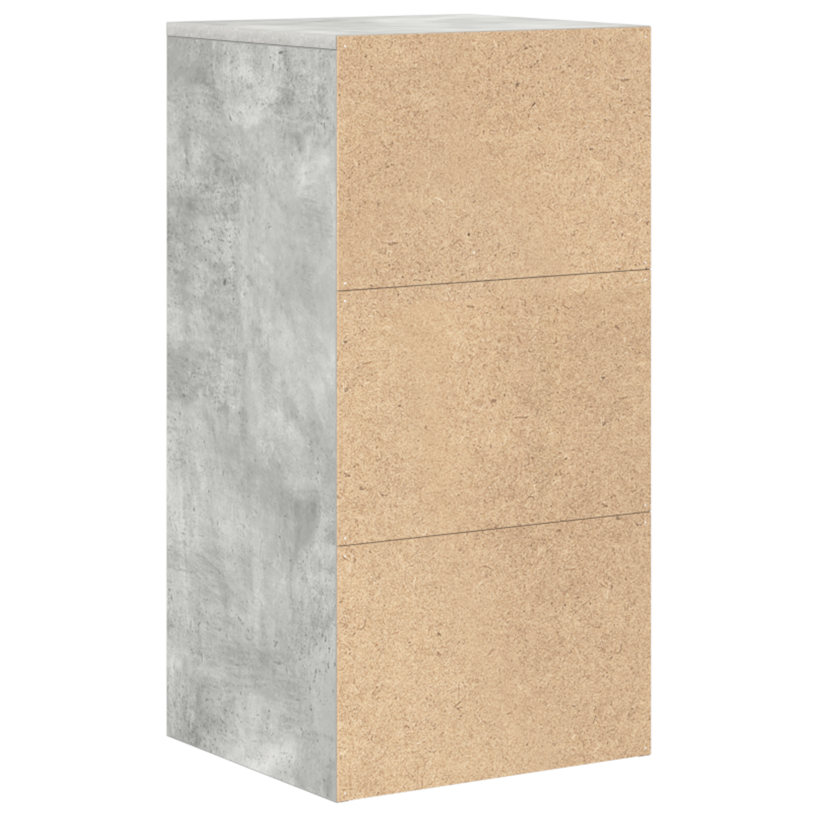 Grey Storage Cabinet Concrete Grey Engineered wood, Concrete veneer - Image 7