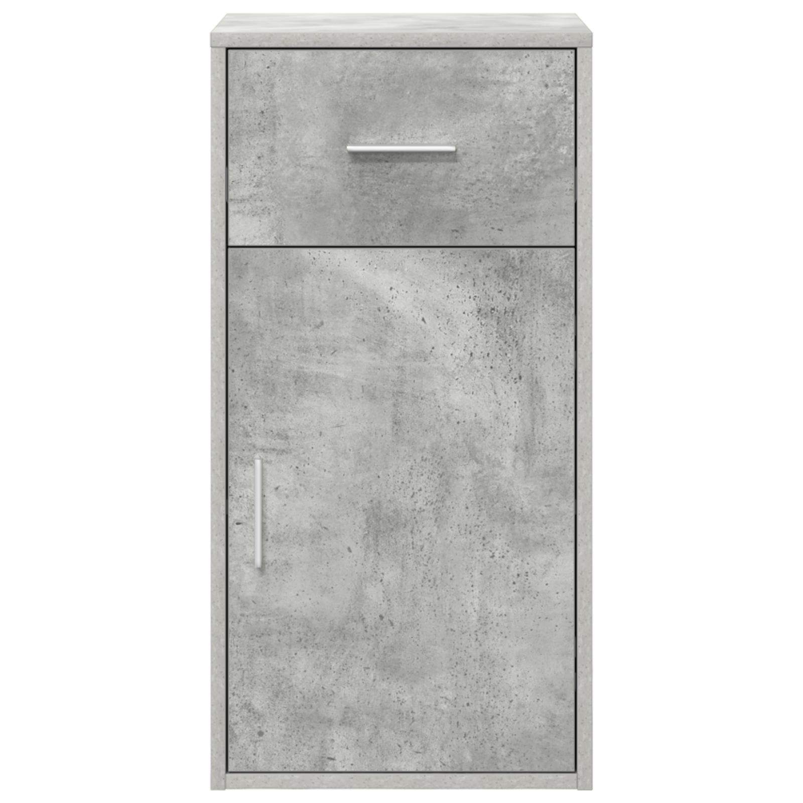 Grey Storage Cabinet Concrete Grey Engineered wood, Concrete veneer - Image 5