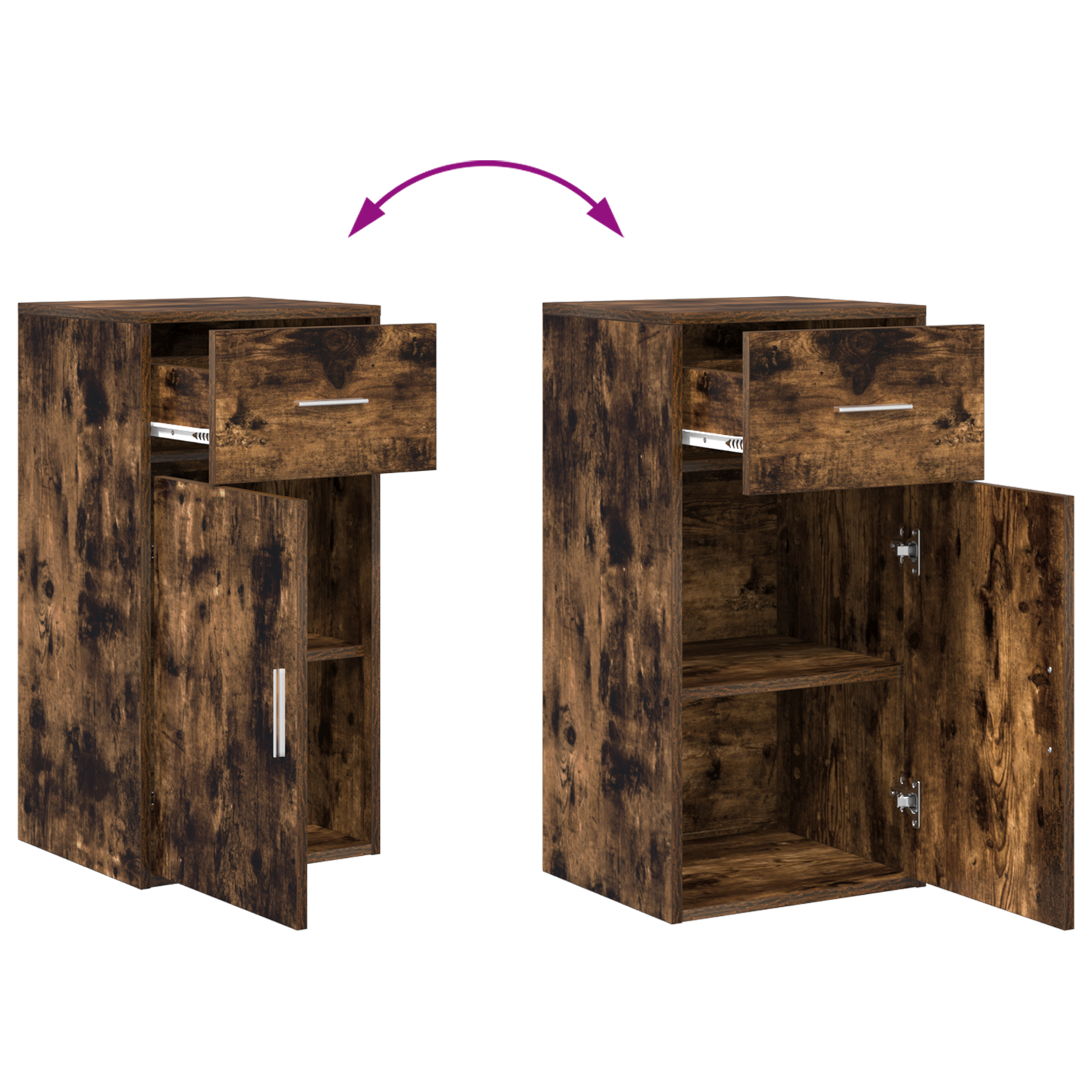 Smoked Oak Storage Cabinet Smoked oak - Image 11