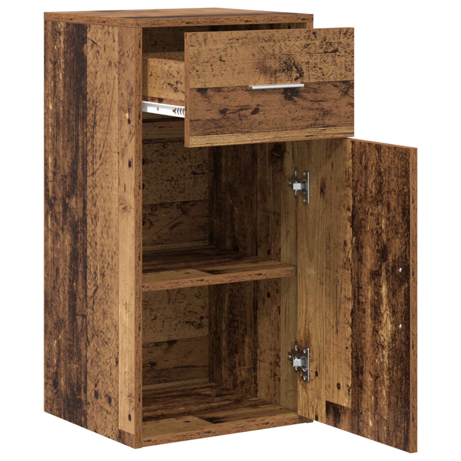 Brown Storage Cabinet Old wood Engineered wood Medium Storage - Image 4