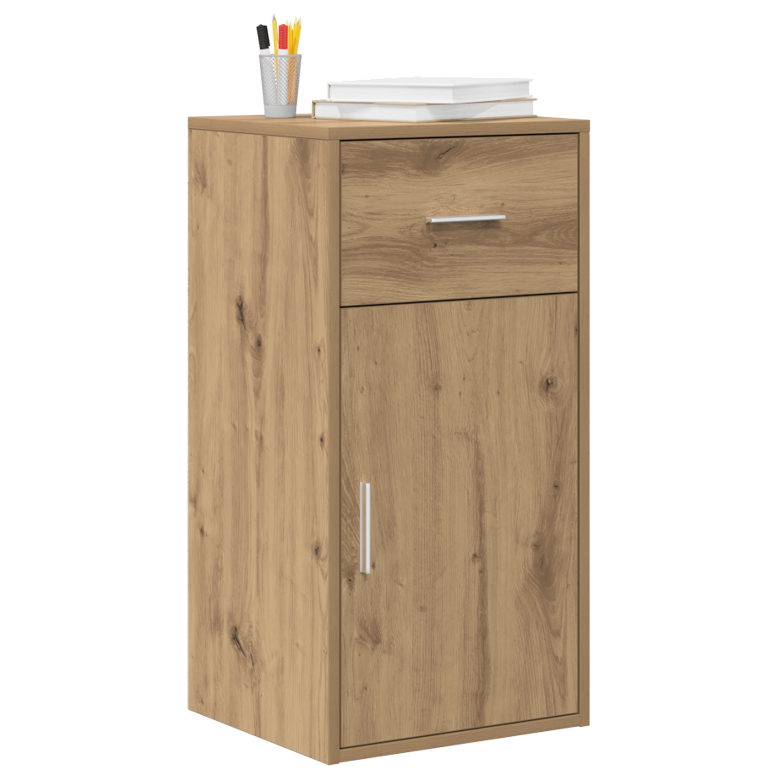 Oak Storage Cabinet Artisan Oak Engineered Wood Medium - Image 3
