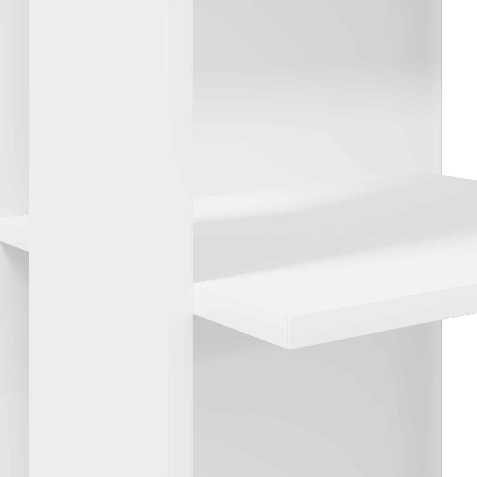 White Corner Desk White Engineered wood Large Storage - Image 7