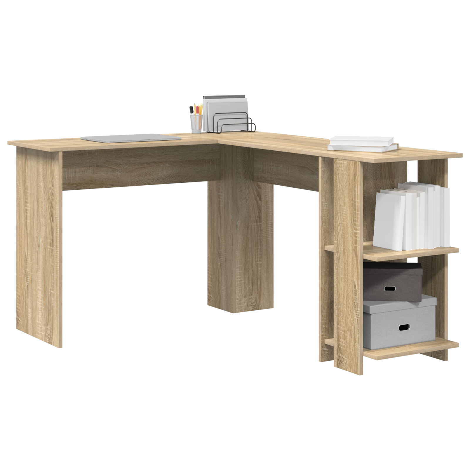 Sonoma Oak Corner Desk Sonoma oak Particle board Medium - Image 3
