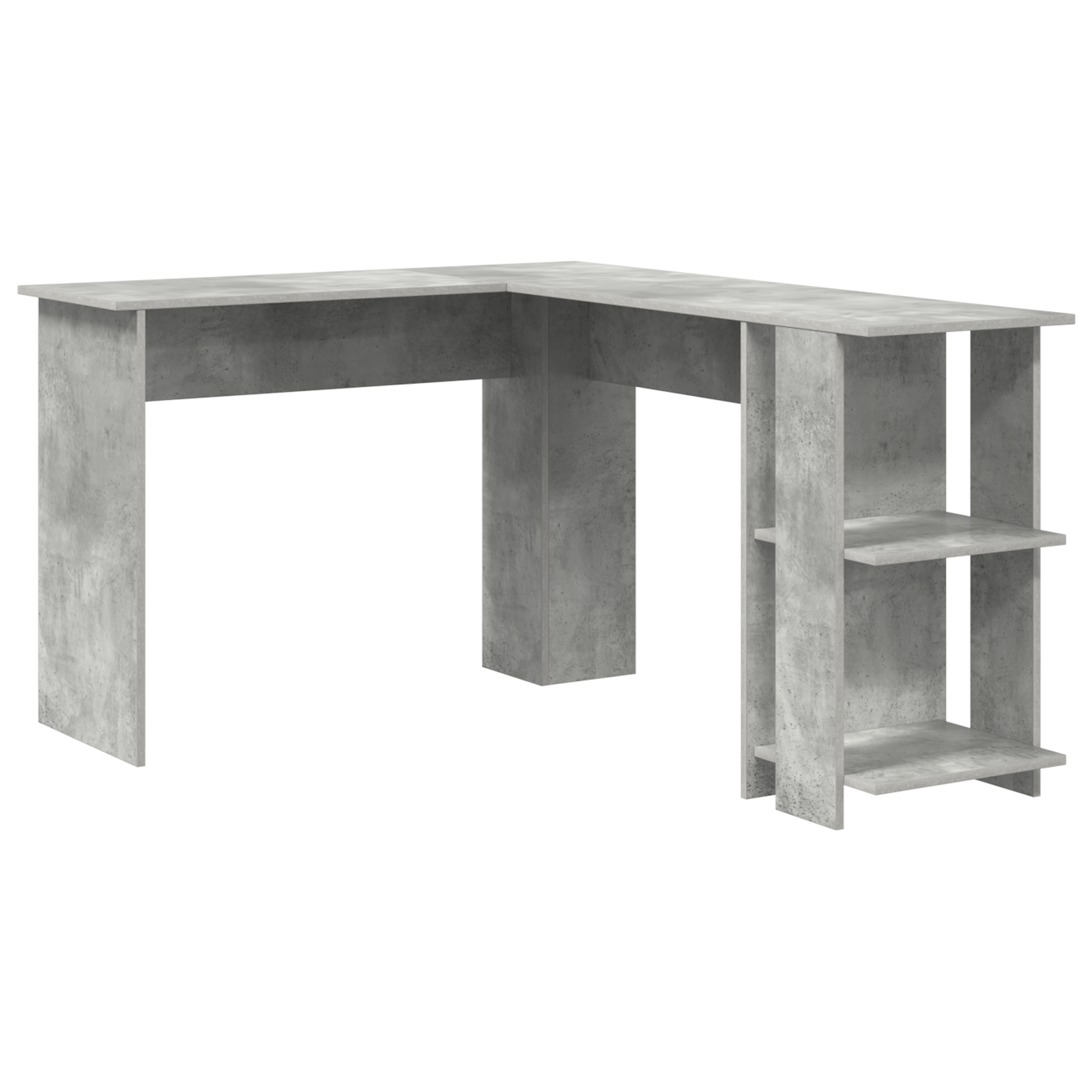 Concrete Grey Corner Desk Concrete grey Particle board Medium - Image 2