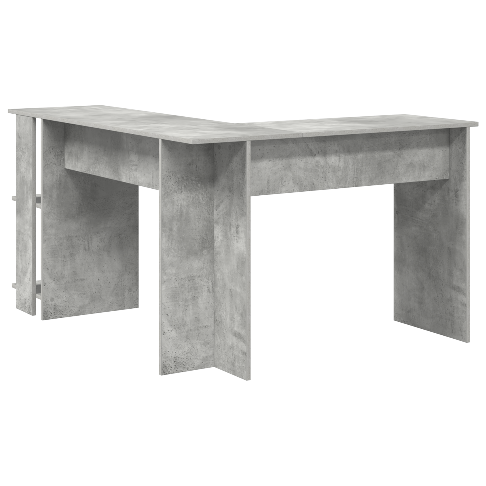 Concrete Grey Corner Desk Concrete grey Particle board Medium - Image 6