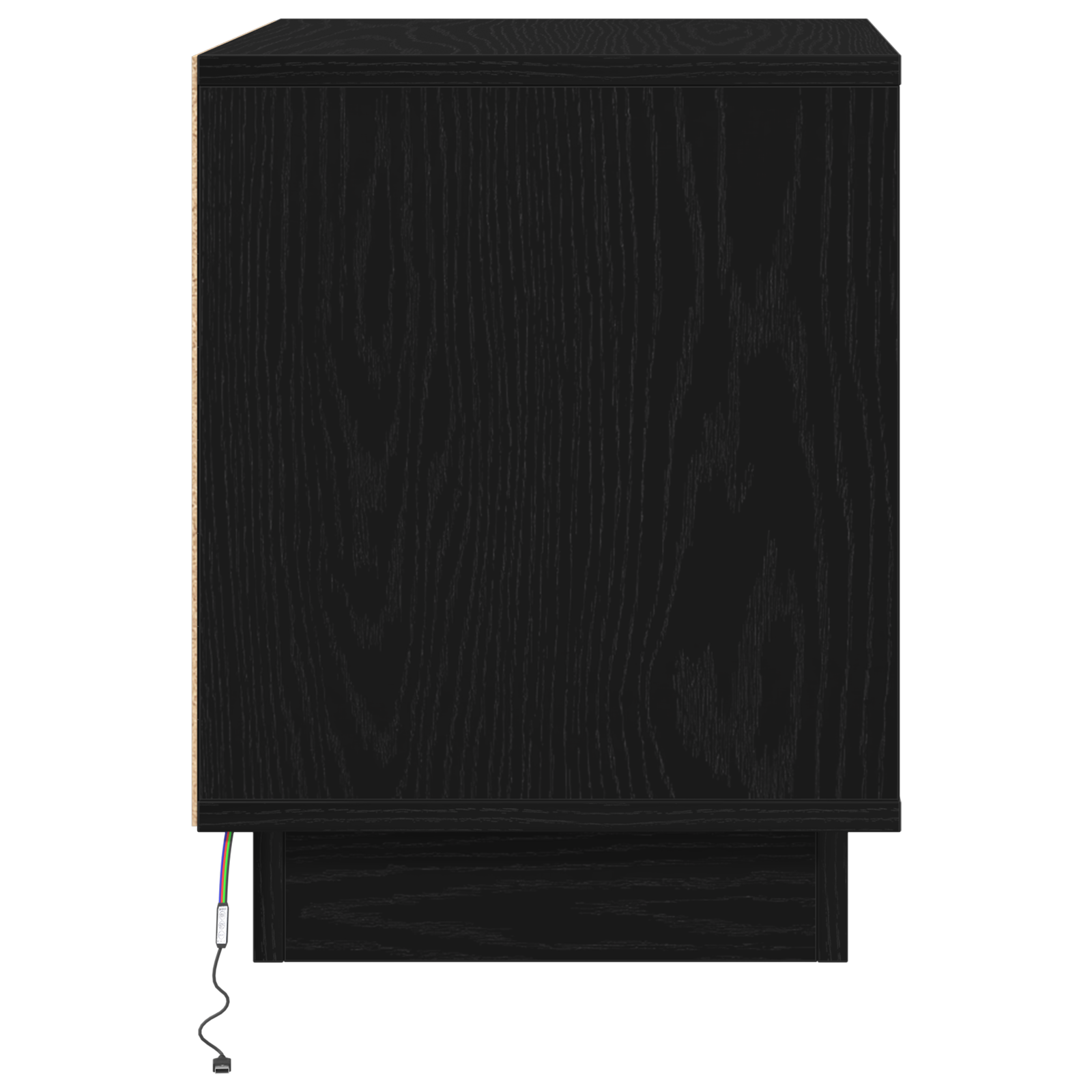 Bedside Cabinet with LED Lights Black Oak 44x34,5x45 cm - Image 7