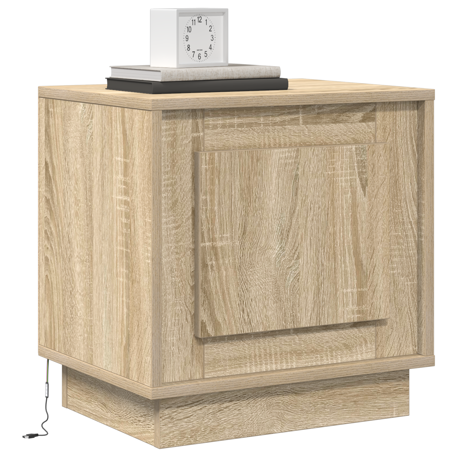 Bedside Cabinet with LED Lights Sonoma Oak 44x34,5x45 cm - Image 3