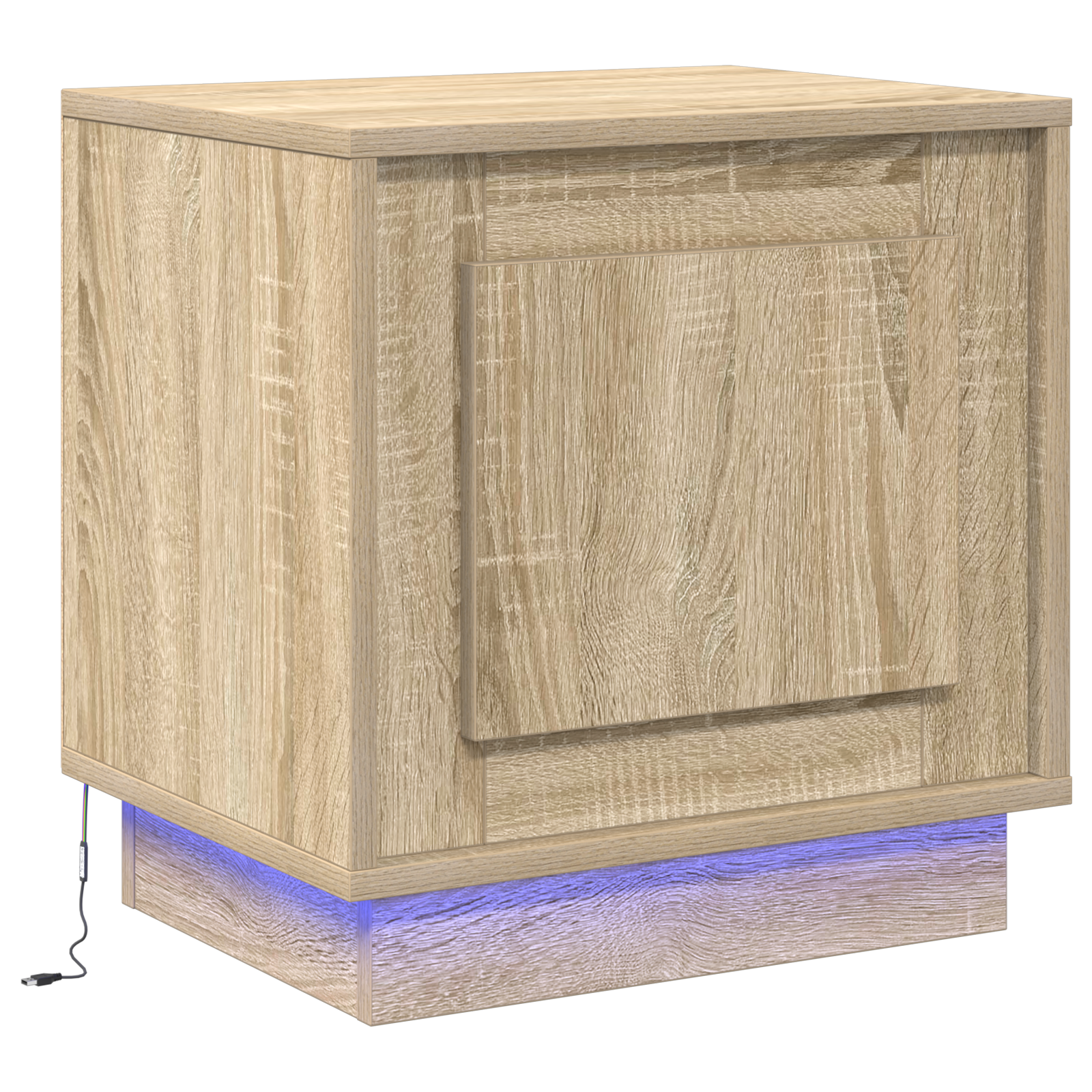 Bedside Cabinets with LED Lights 2 pcs Sonoma Oak 44x34,5x45 cm - Image 6