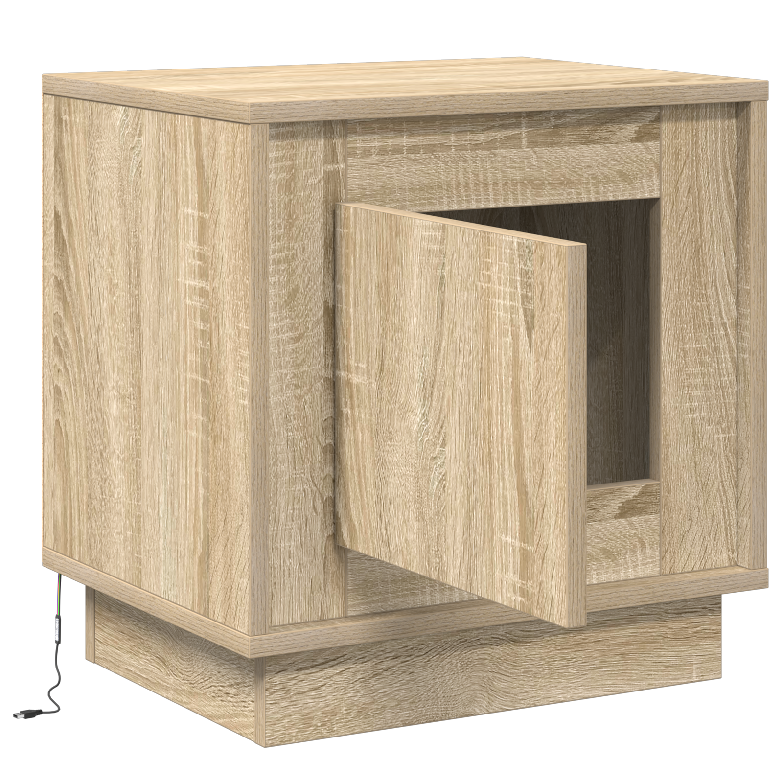 Bedside Cabinets with LED Lights 2 pcs Sonoma Oak 44x34,5x45 cm - Image 7