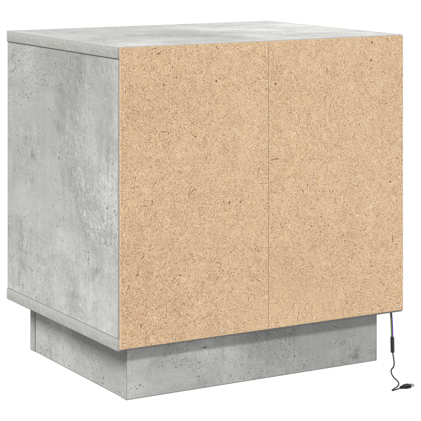 Bedside Cabinet with LED Lights Concrete Grey 44x34,5x45 cm - Image 8