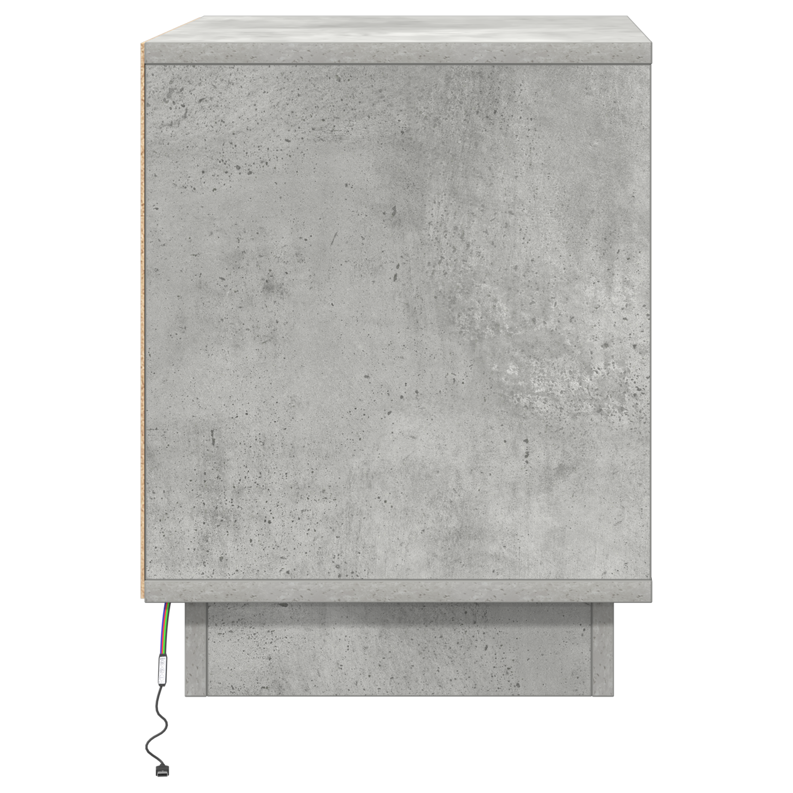 Bedside Cabinet with LED Lights Concrete Grey 44x34,5x45 cm - Image 7