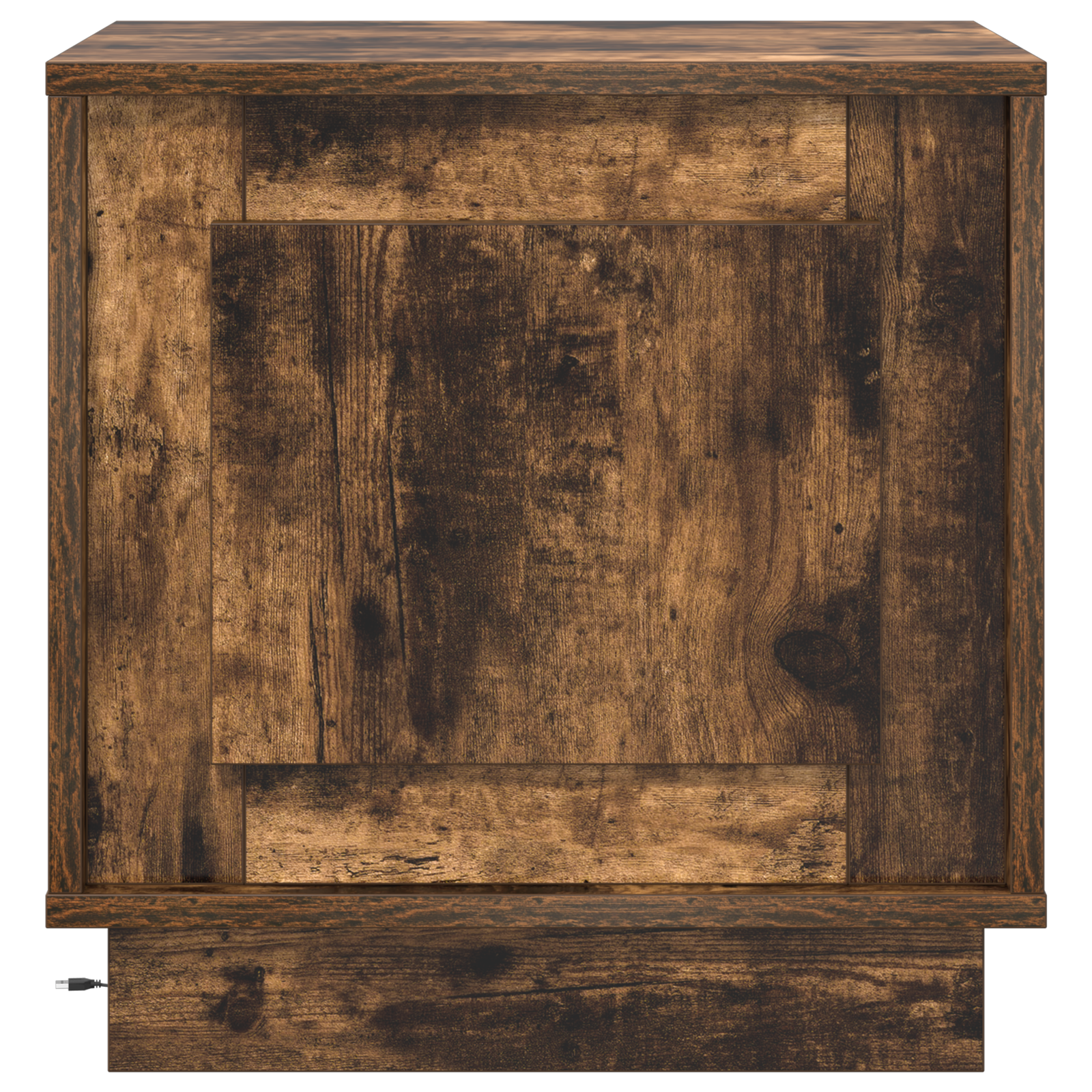 Bedside Cabinet with LED Lights Smoked Oak 44x34,5x45 cm - Image 6
