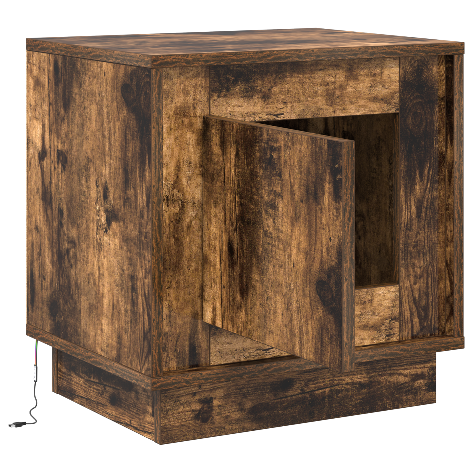 Bedside Cabinets with LED Lights 2 pcs Smoked Oak 44x34,5x45 cm - Image 7