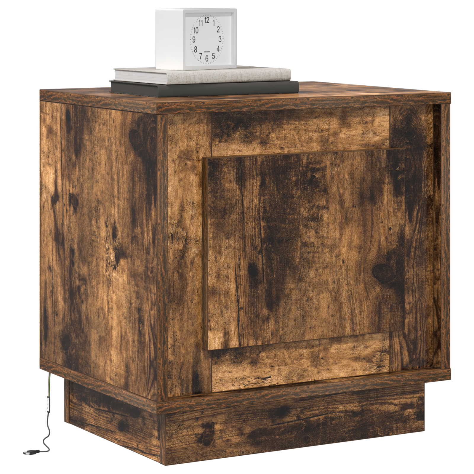 Bedside Cabinets with LED Lights 2 pcs Smoked Oak 44x34,5x45 cm - Image 3