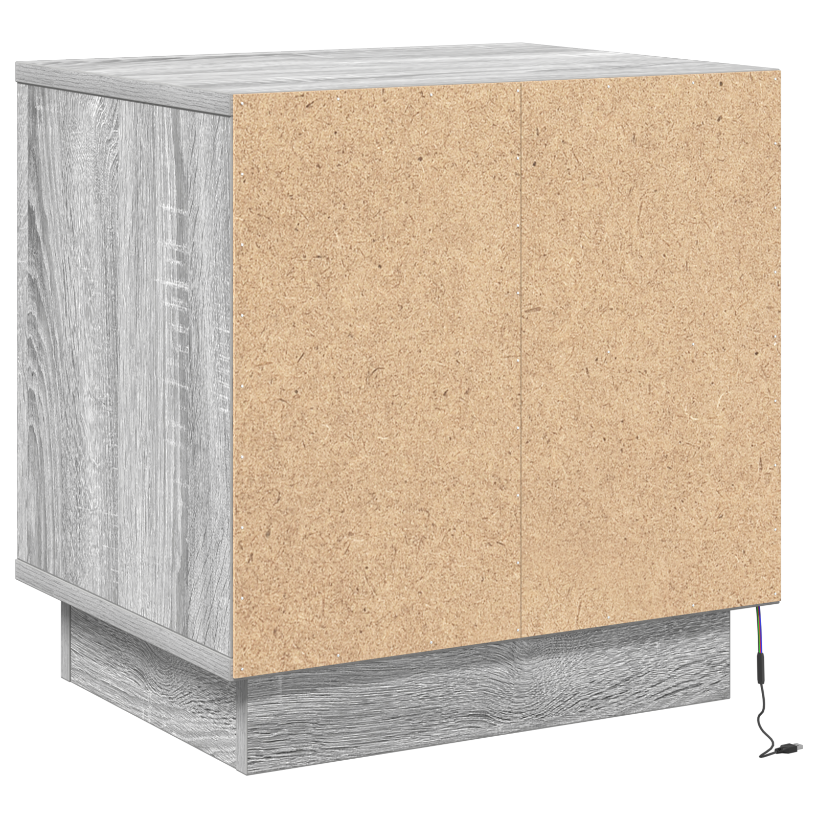 Bedside Cabinet with LED Lights Grey Sonoma 44x34,5x45 cm - Image 8