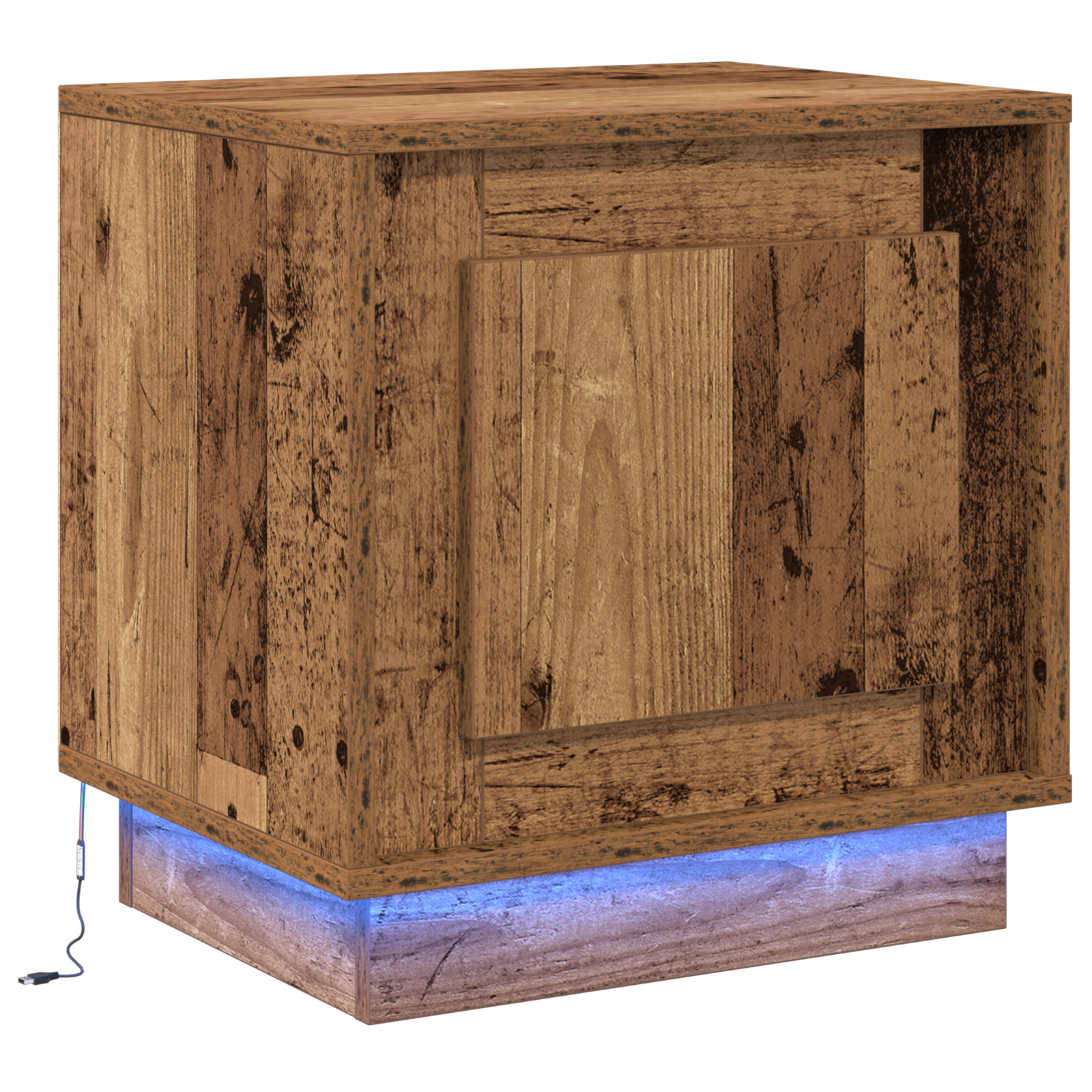 Bedside Cabinets with LED Lights 2 pcs Old Wood 44x34,5x45 cm - Image 6