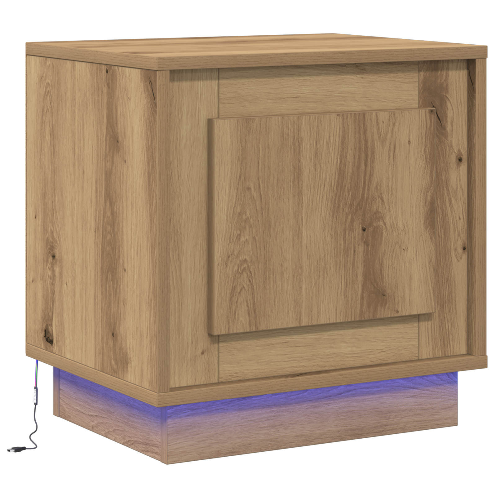 Bedside Cabinets with LED Lights 2 pcs Artisan Oak 44x34.5x45 cm - Image 6