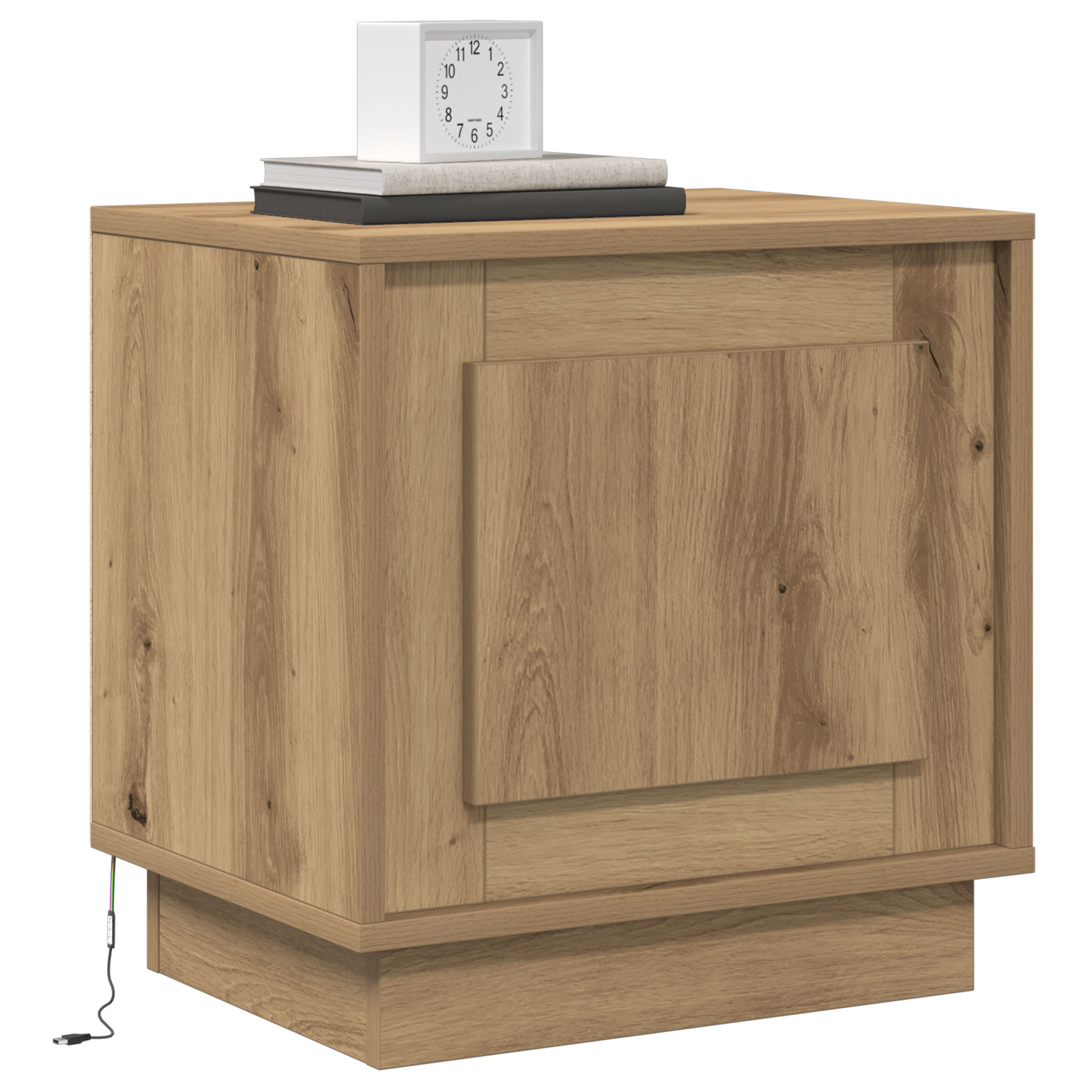 Bedside Cabinets with LED Lights 2 pcs Artisan Oak 44x34.5x45 cm - Image 3