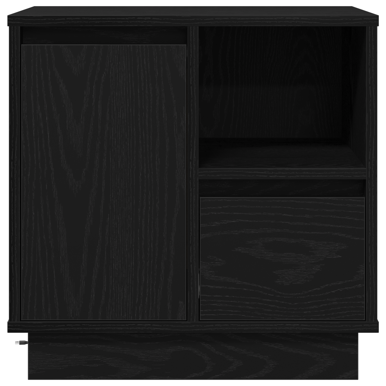 Bedside Cabinets with LED 2 pcs Black Oak 50x34,5x50 cm - Image 8
