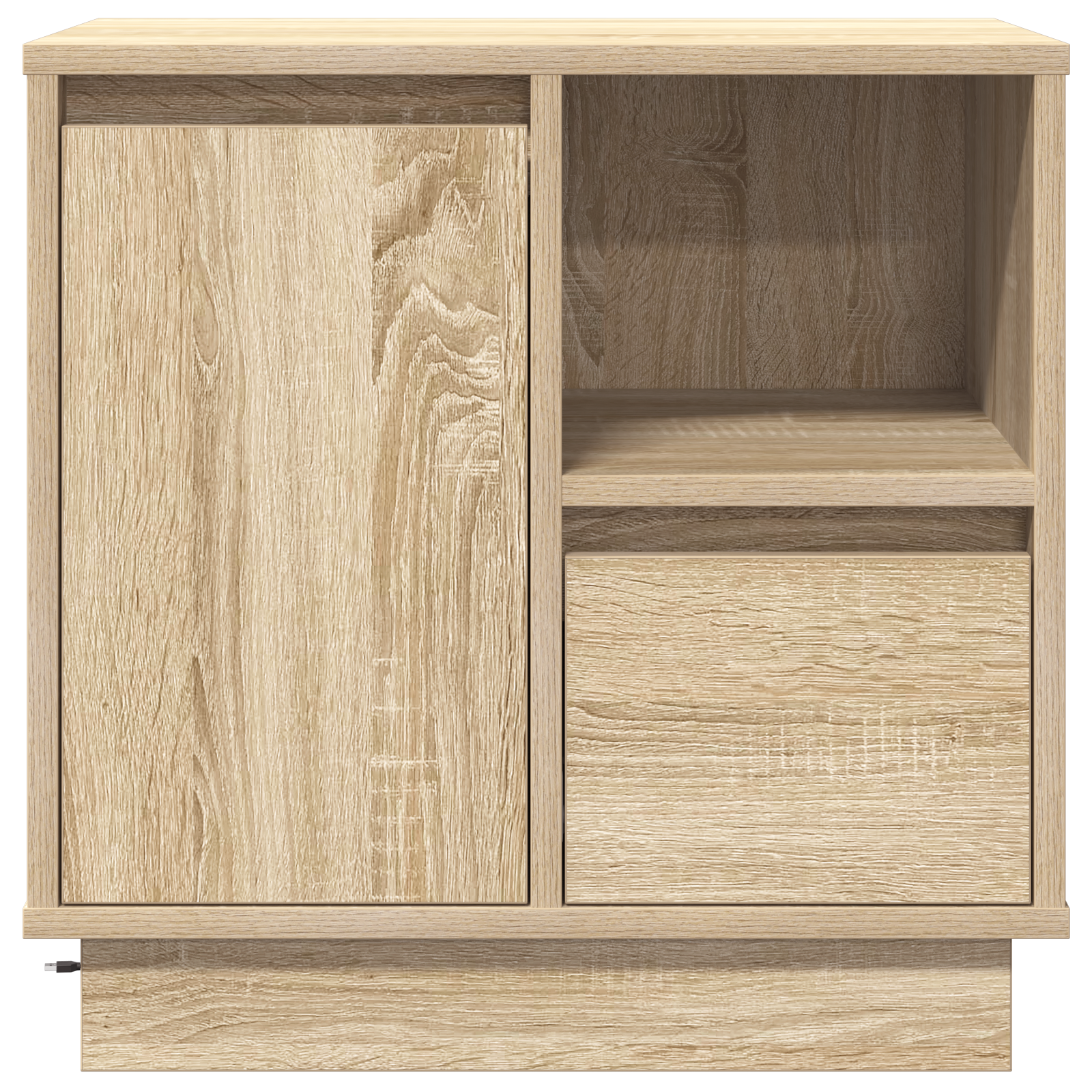 Bedside Cabinet with LED Sonoma Oak 50x34,5x50 cm - Image 6