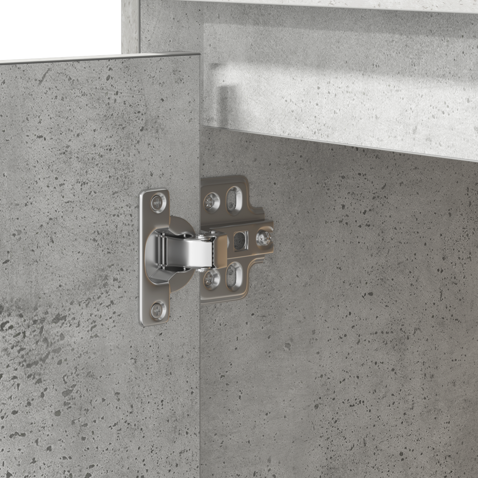 Bedside Cabinet with LED Concrete Grey 50x34.5x50 cm - Image 11