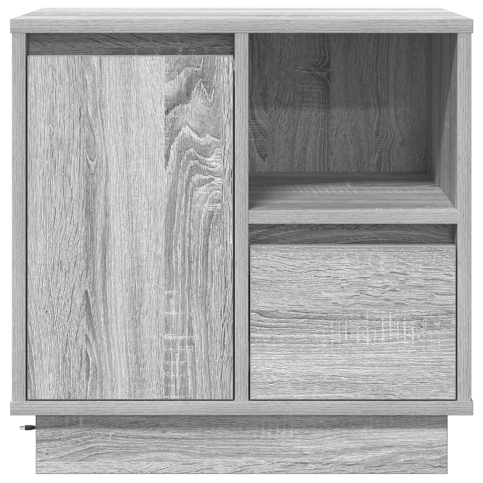 Bedside Cabinet with LED Grey Sonoma 50x34,5x50 cm - Image 3