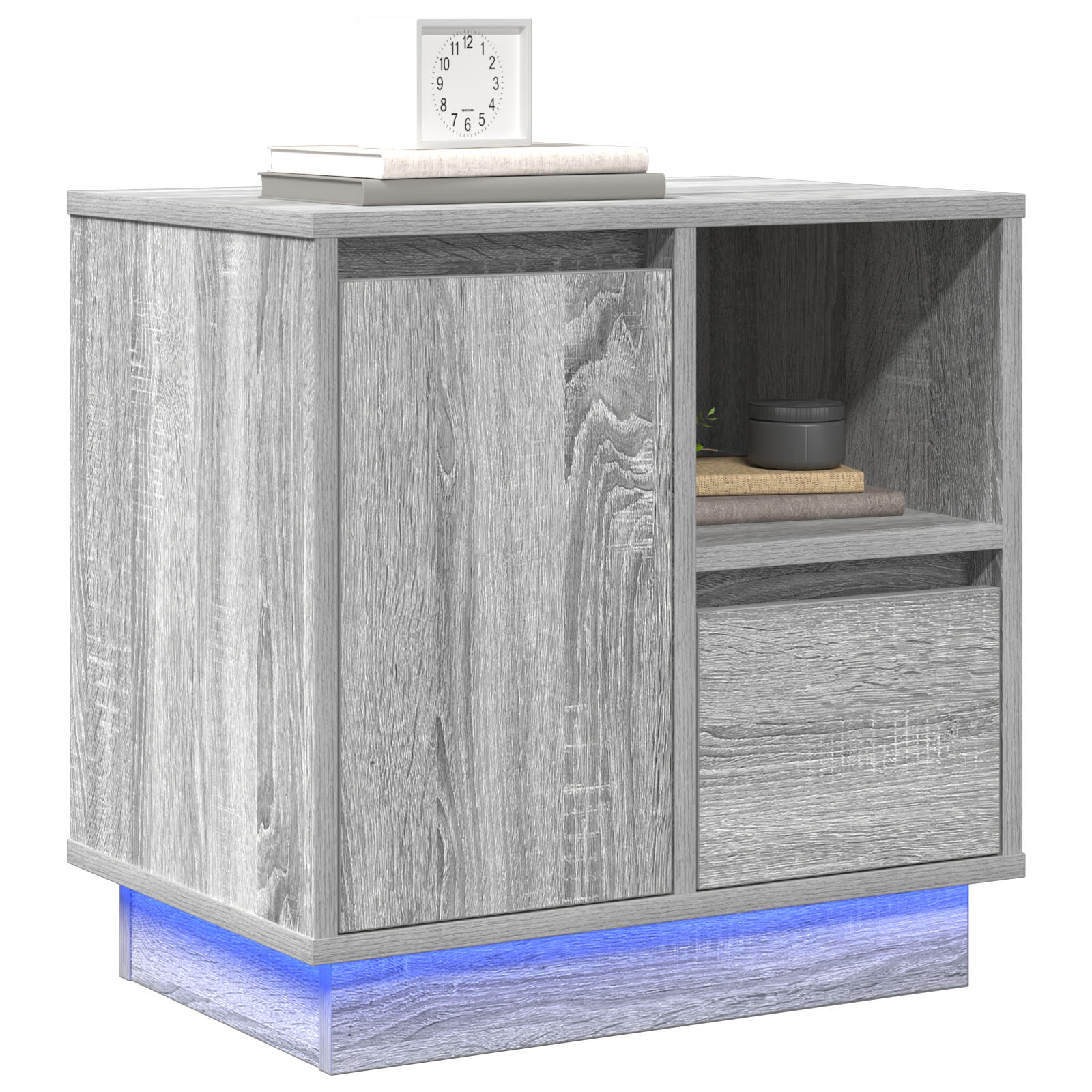 Bedside Cabinets with LED 2 pcs Grey Sonoma 50x34,5x50 cm - Image 3