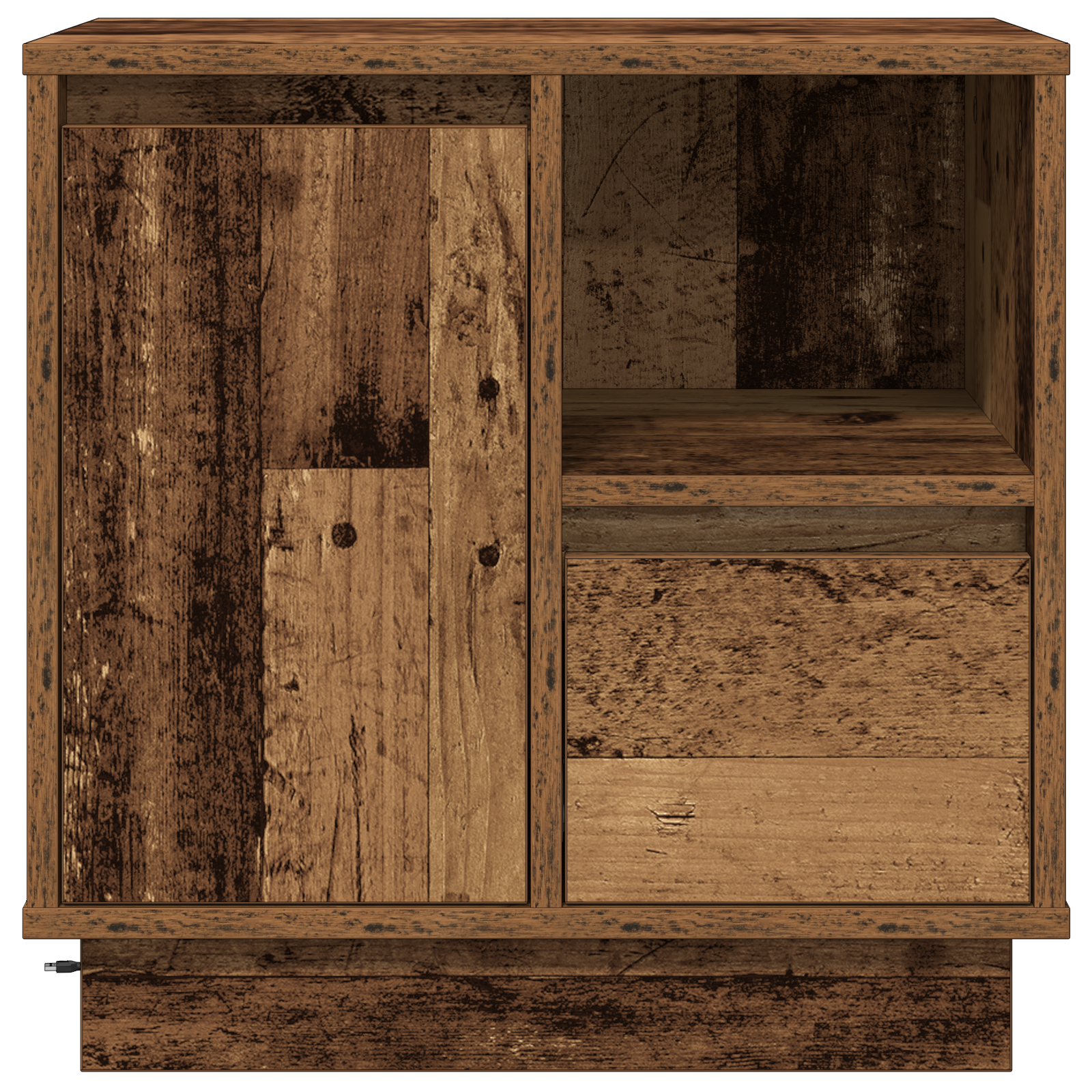 Bedside Cabinets with LED Lights 2 pcs Old Wood 50x34,5x50 cm - Image 7