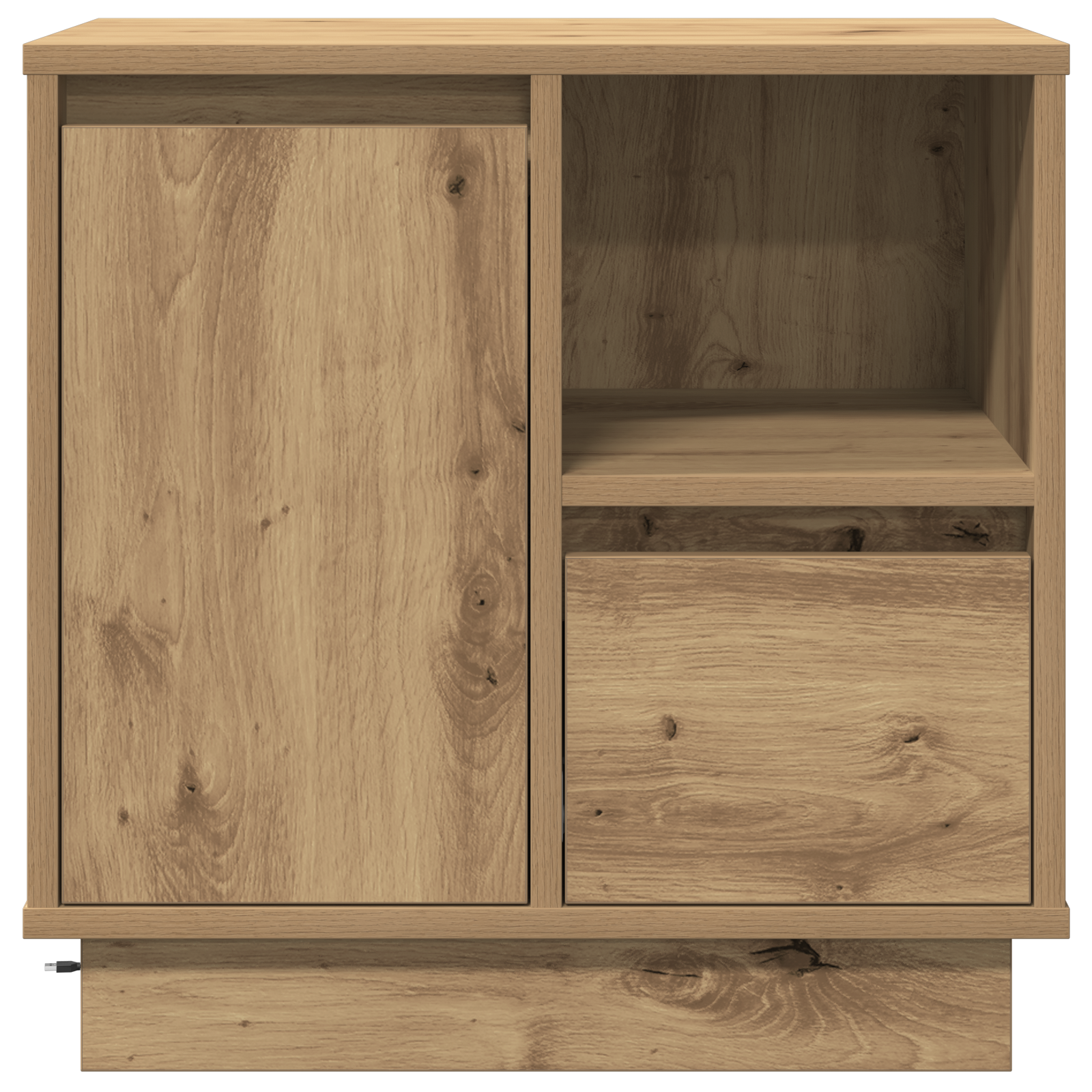 Bedside Cabinet with LED Artisan Oak 50x34,5x50 cm - Image 4