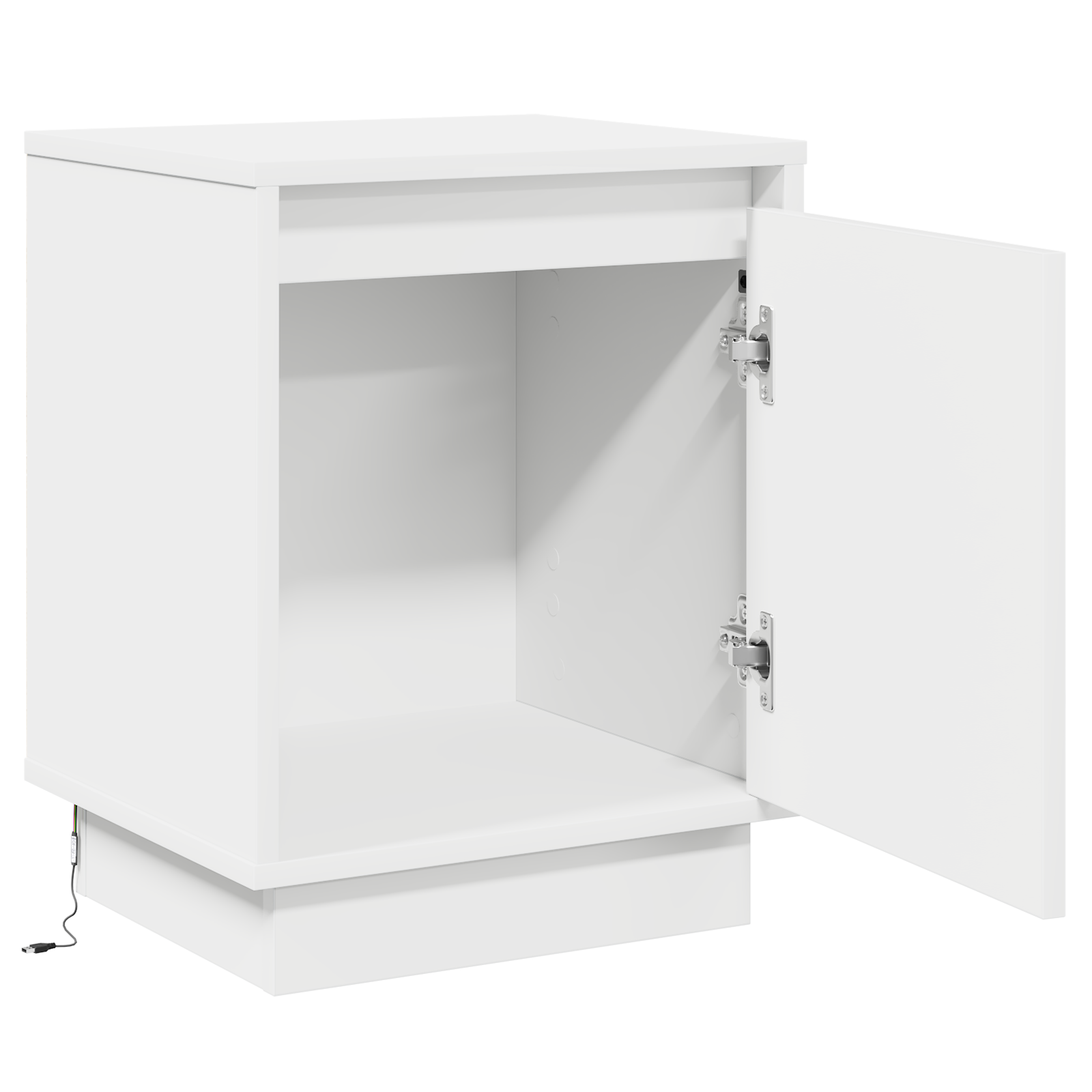 Bedside Cabinets with LED Lights 2 pcs White 39x34,5x50 cm - Image 6