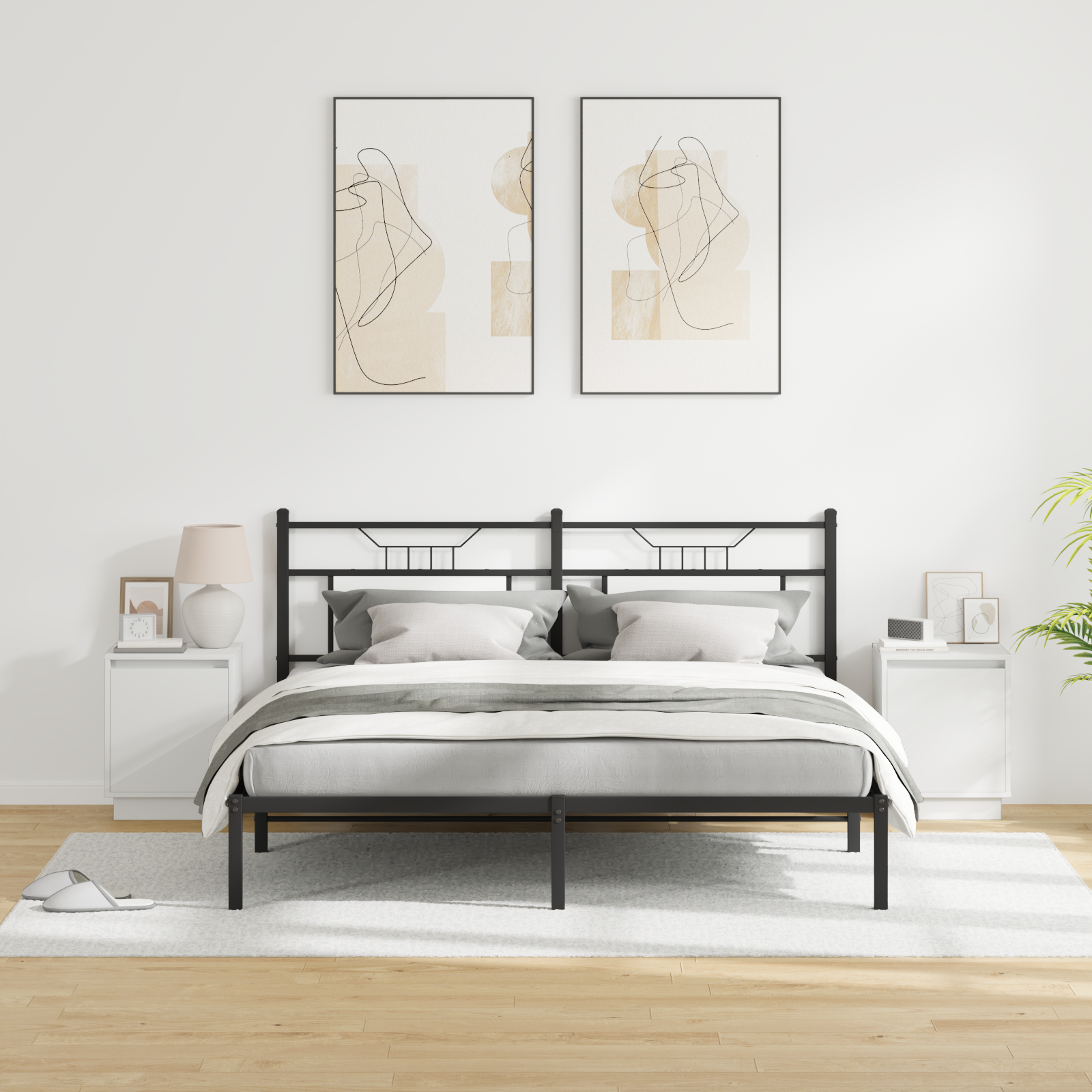 Bedside Cabinets with LED Lights 2 pcs White 39x34,5x50 cm - Image 5