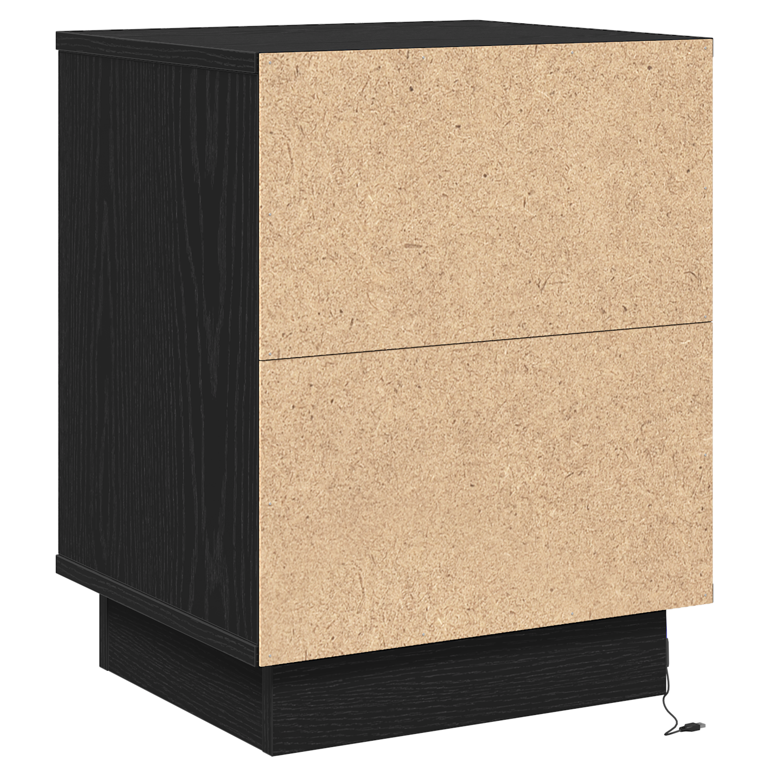 Bedside Cabinet with LED Lights Black 39x34,5x50 cm - Image 8