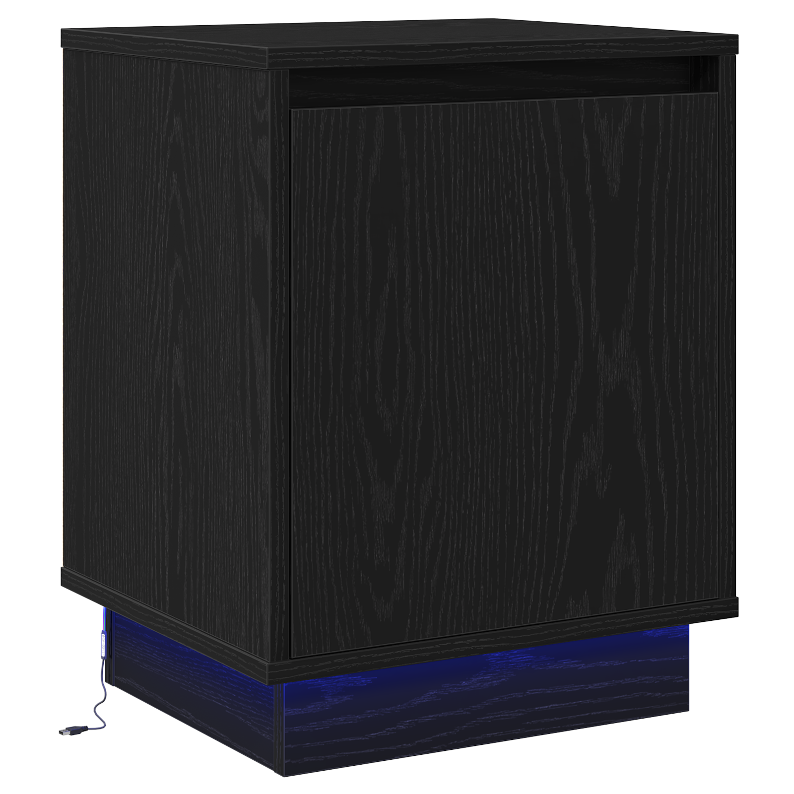 Bedside Cabinets with LED Lights 2 pcs Black 39x34,5x50 cm - Image 7