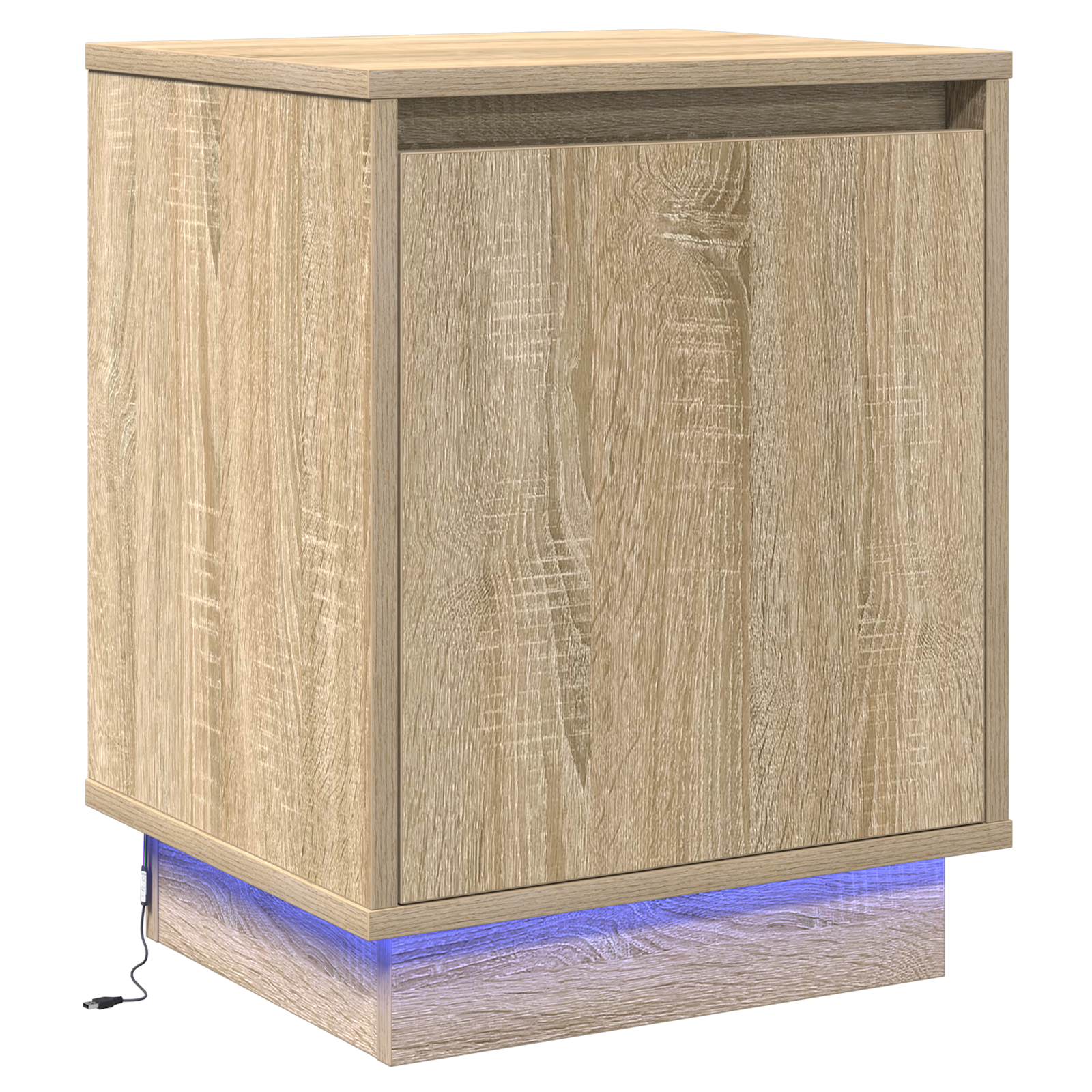 Bedside Cabinets with LED Lights 2 pcs Sonoma Oak 39x34,5x50 cm - Image 7