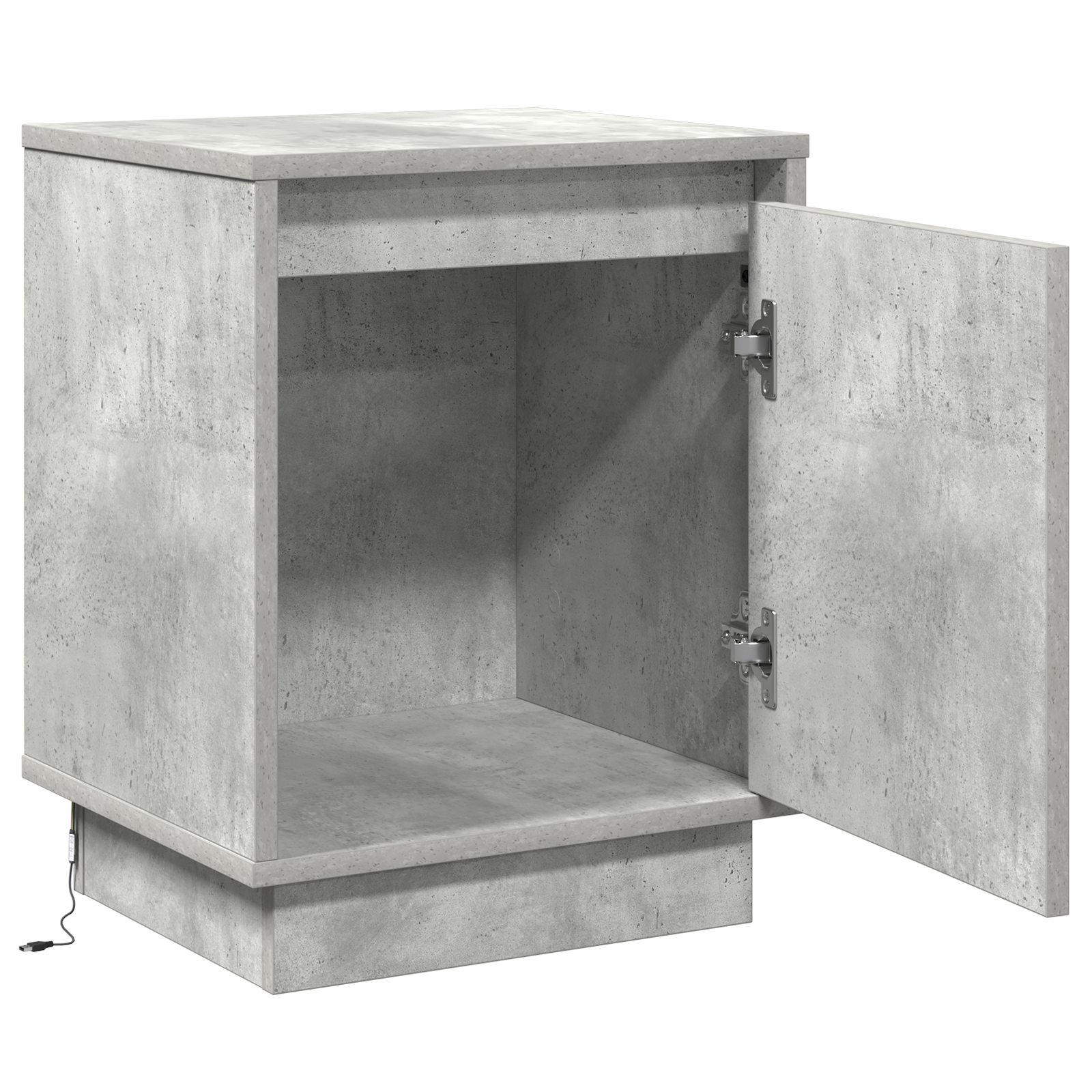 Bedside Cabinets with LED Lights 2 pcs Concrete Grey 39x34,5x50 cm - Image 6