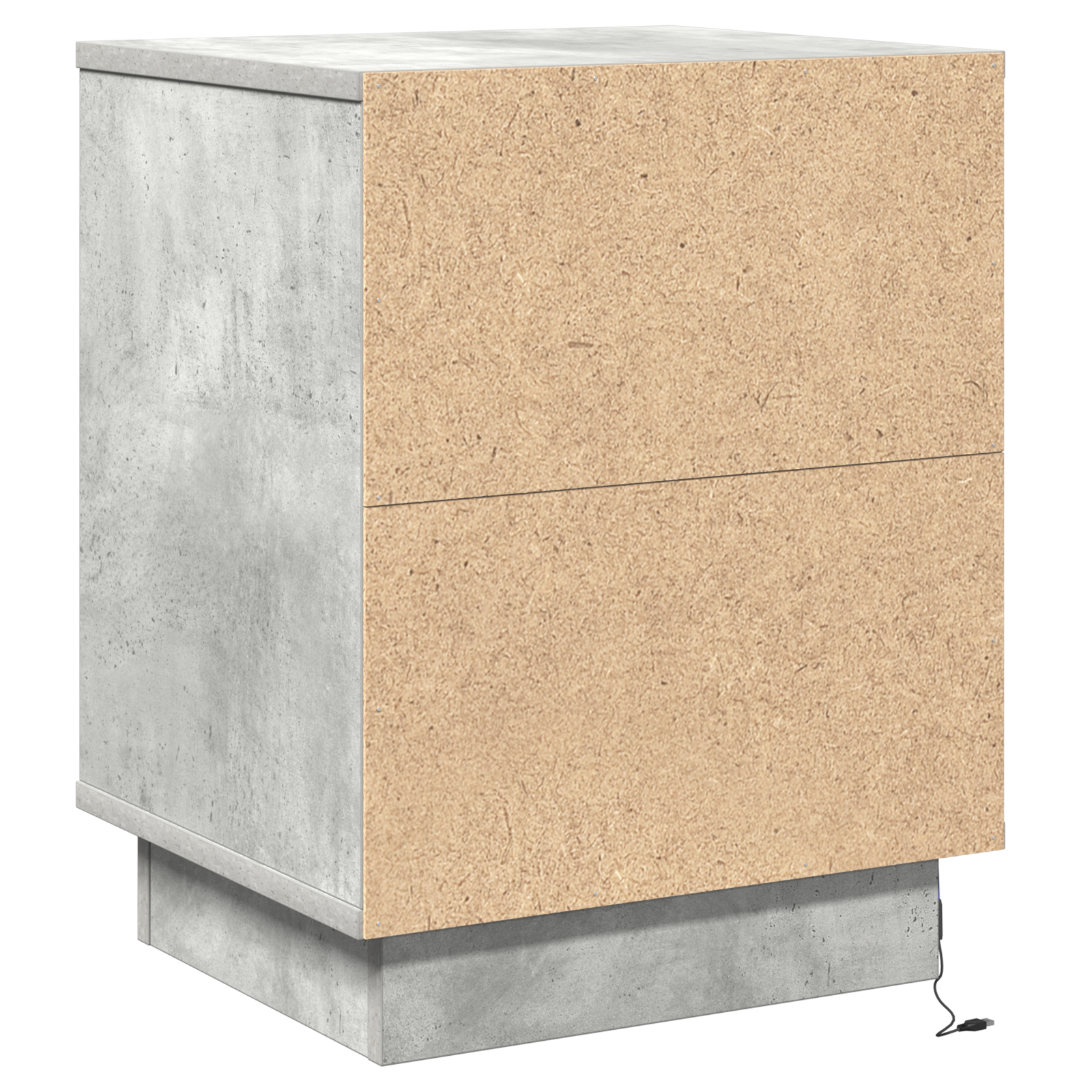 Bedside Cabinets with LED Lights 2 pcs Concrete Grey 39x34,5x50 cm - Image 10
