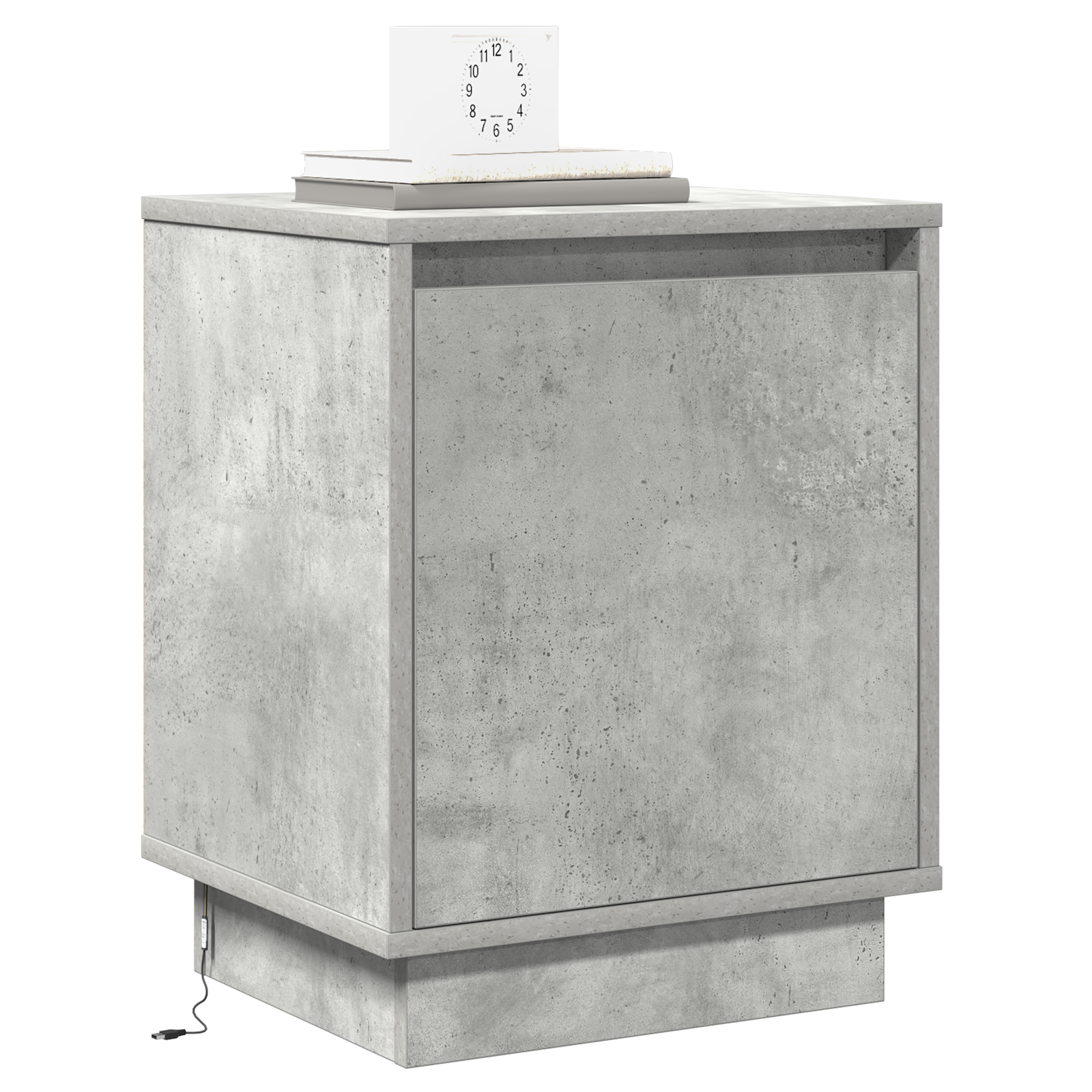 Bedside Cabinets with LED Lights 2 pcs Concrete Grey 39x34,5x50 cm - Image 3
