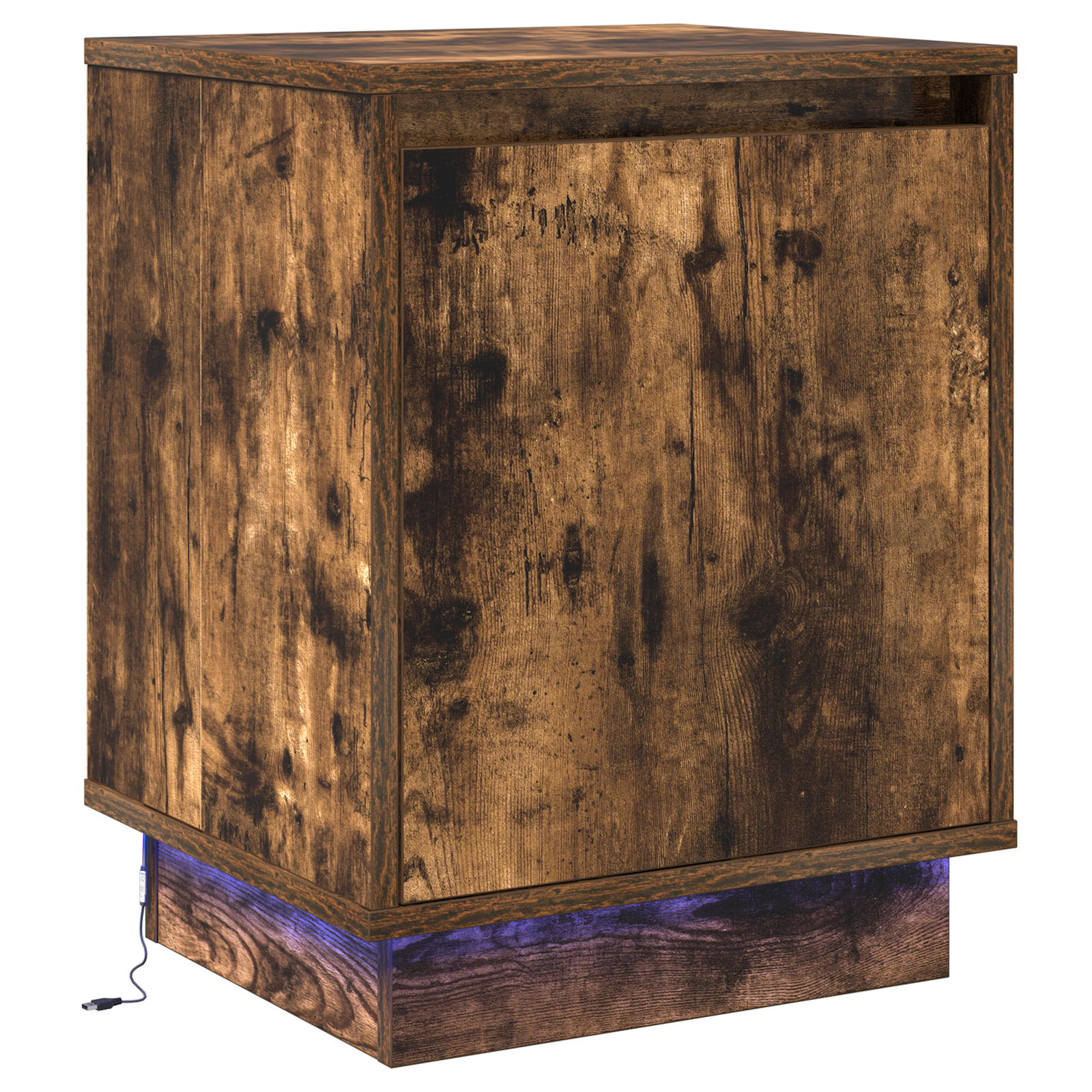 Bedside Cabinets with LED Lights 2 pcs Smoked Oak 39x34,5x50 cm - Image 7