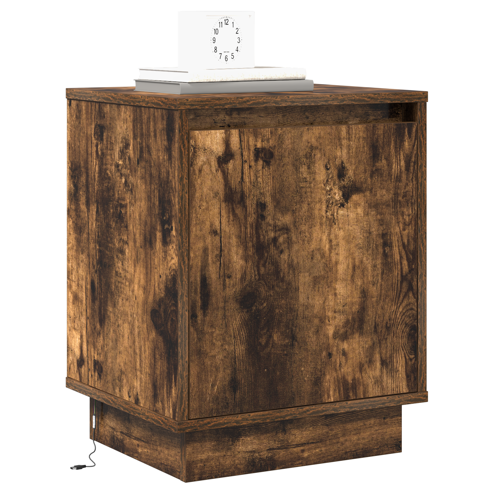 Bedside Cabinets with LED Lights 2 pcs Smoked Oak 39x34,5x50 cm - Image 3