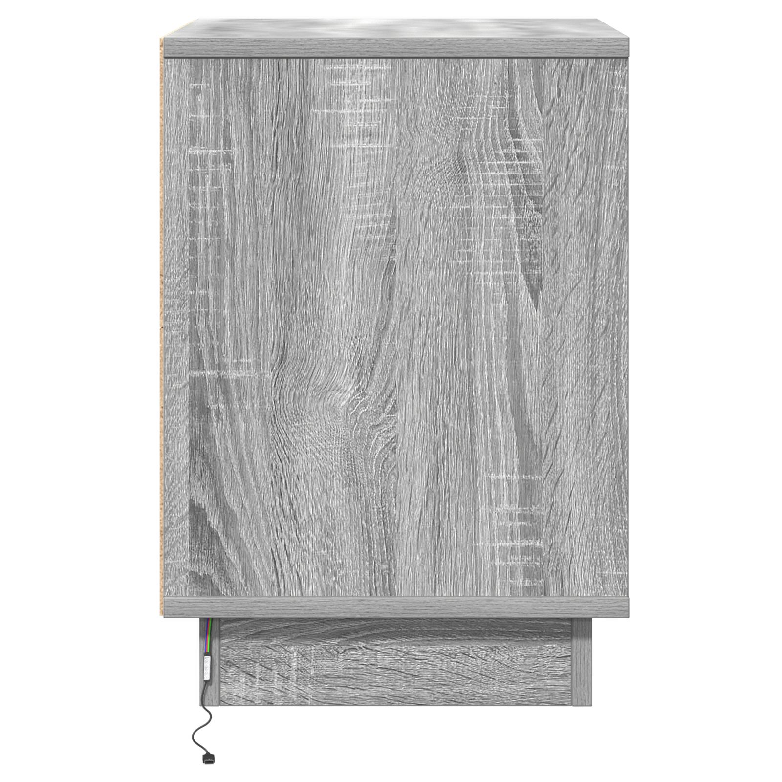 Bedside Cabinet with LED Lights Grey Sonoma 39x34,5x50 cm - Image 7