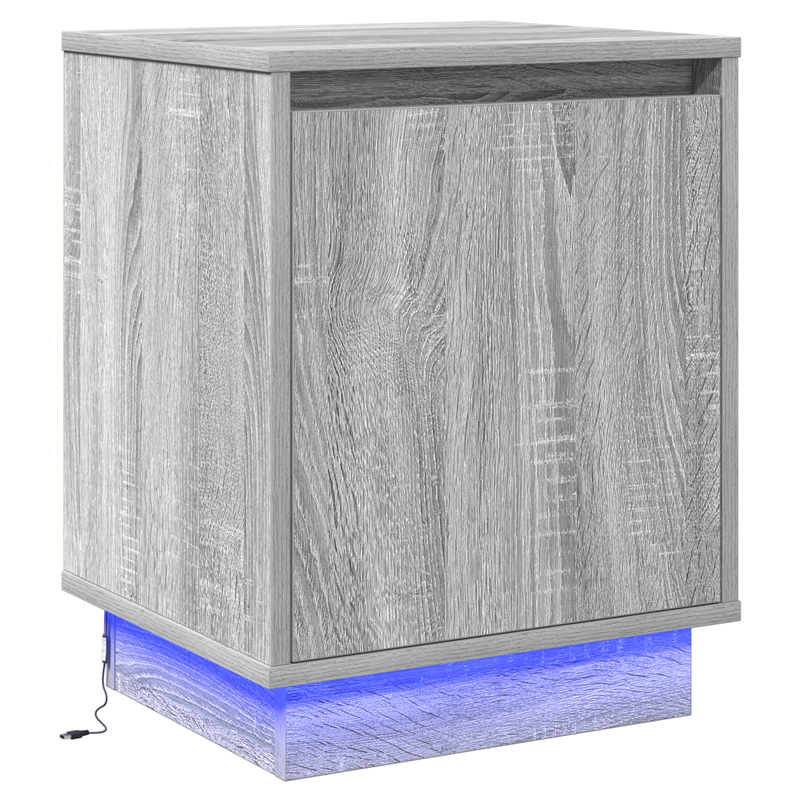 Bedside Cabinets with LED Lights 2 pcs Grey Sonoma 39x34,5x50 cm - Image 7