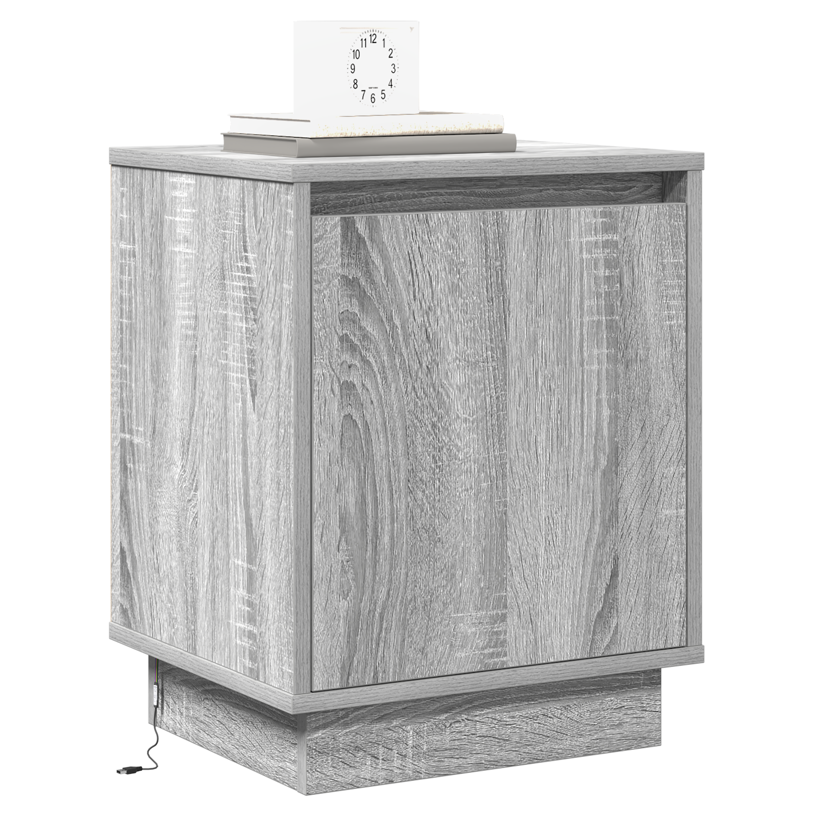 Bedside Cabinets with LED Lights 2 pcs Grey Sonoma 39x34,5x50 cm - Image 3