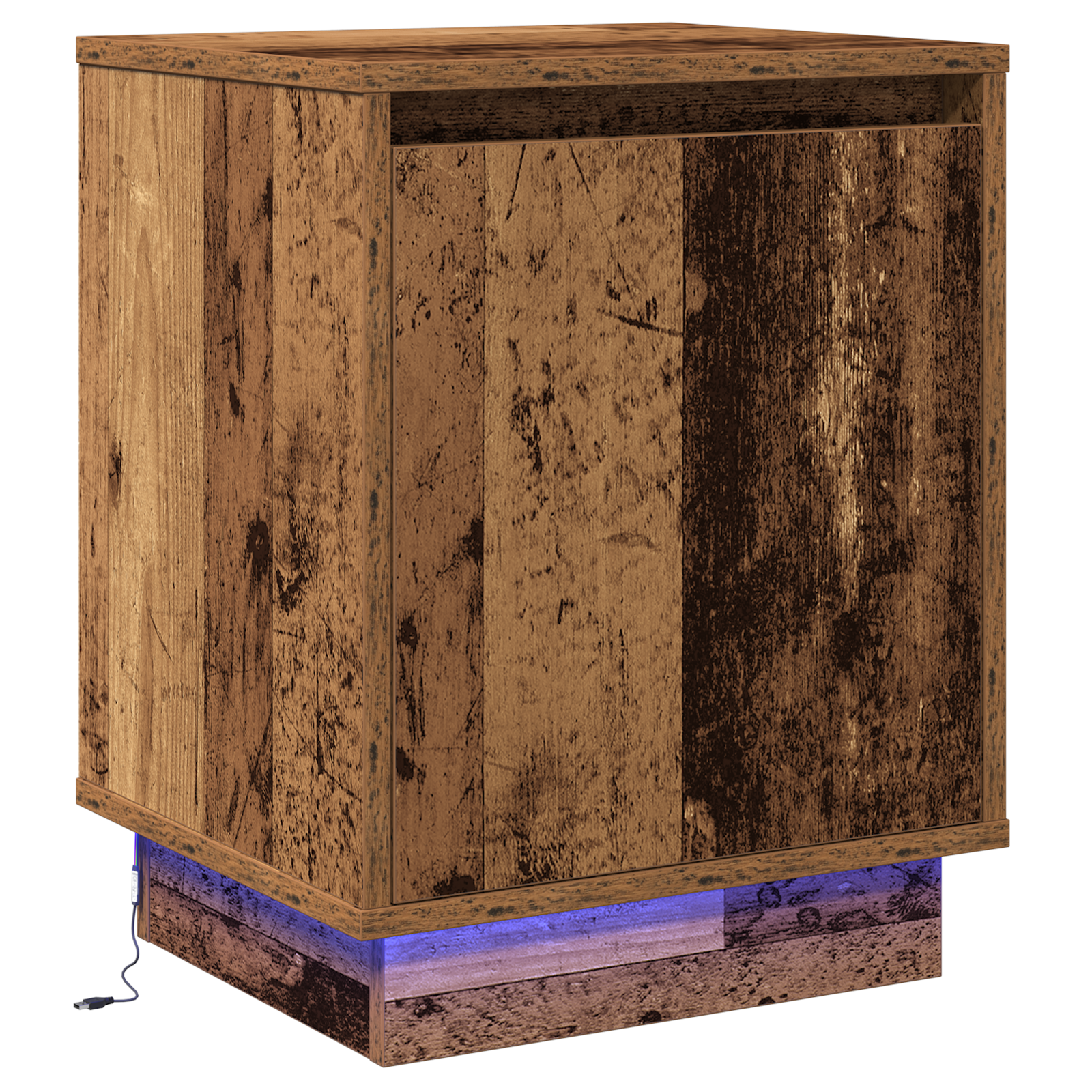 Bedside Cabinets with LED Lights 2 pcs Old Wood 39x34,5x50 cm - Image 7