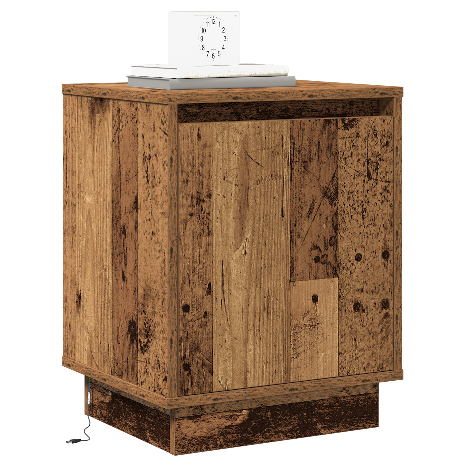 Bedside Cabinets with LED Lights 2 pcs Old Wood 39x34,5x50 cm - Image 3