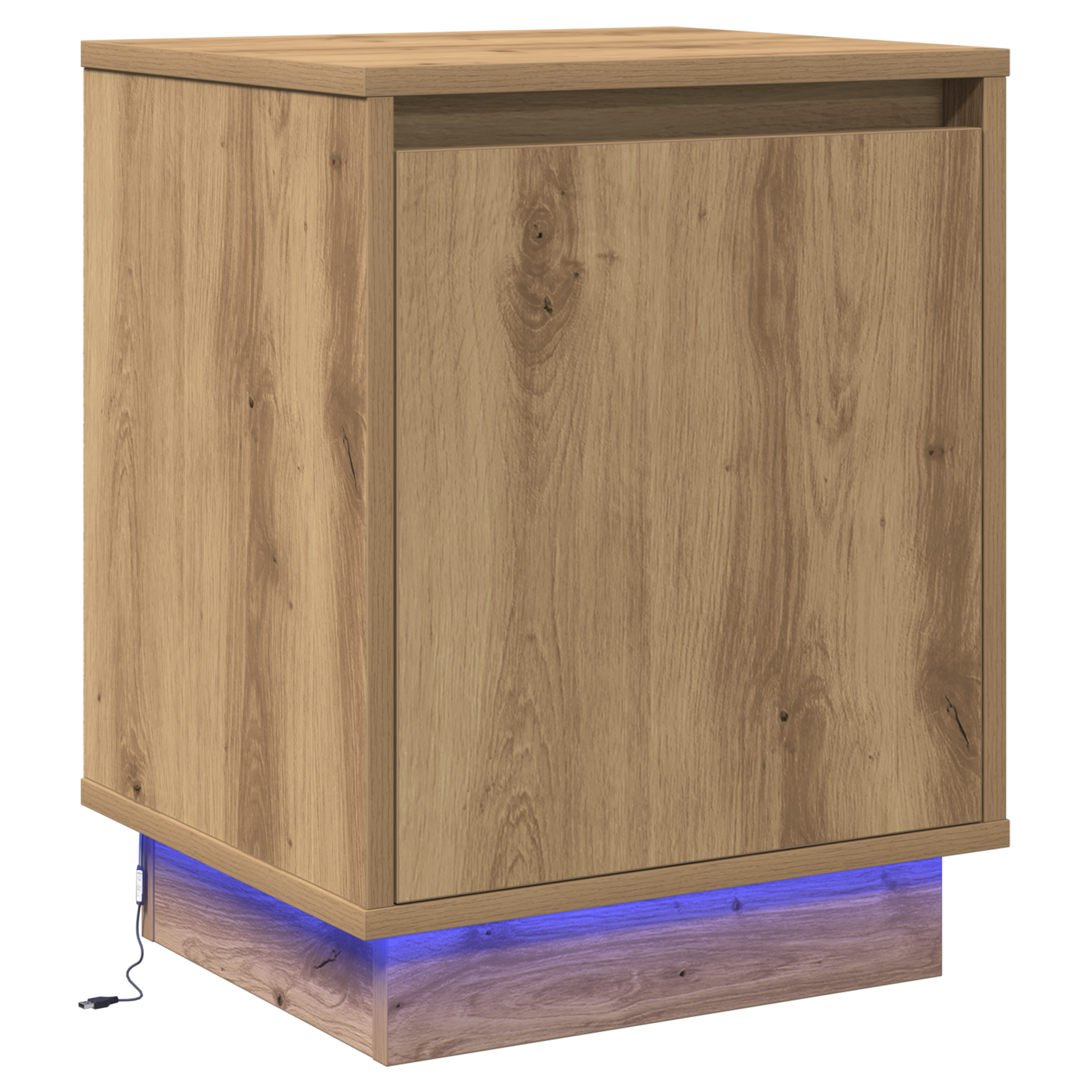 Bedside Cabinets with LED Lights 2 pcs Artisan Oak 39x34,5x50 cm - Image 7