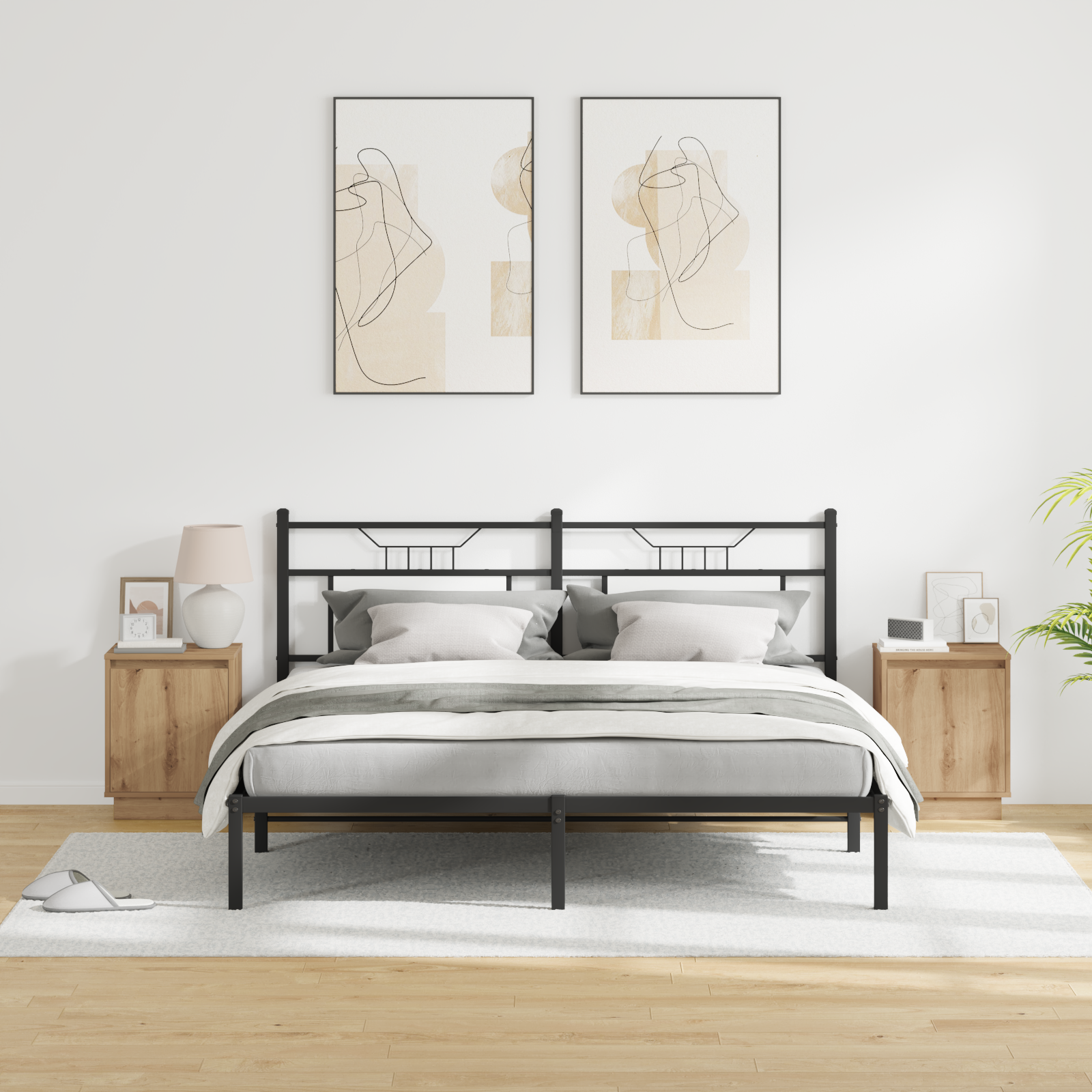 Bedside Cabinets with LED Lights 2 pcs Artisan Oak 39x34,5x50 cm - Image 5