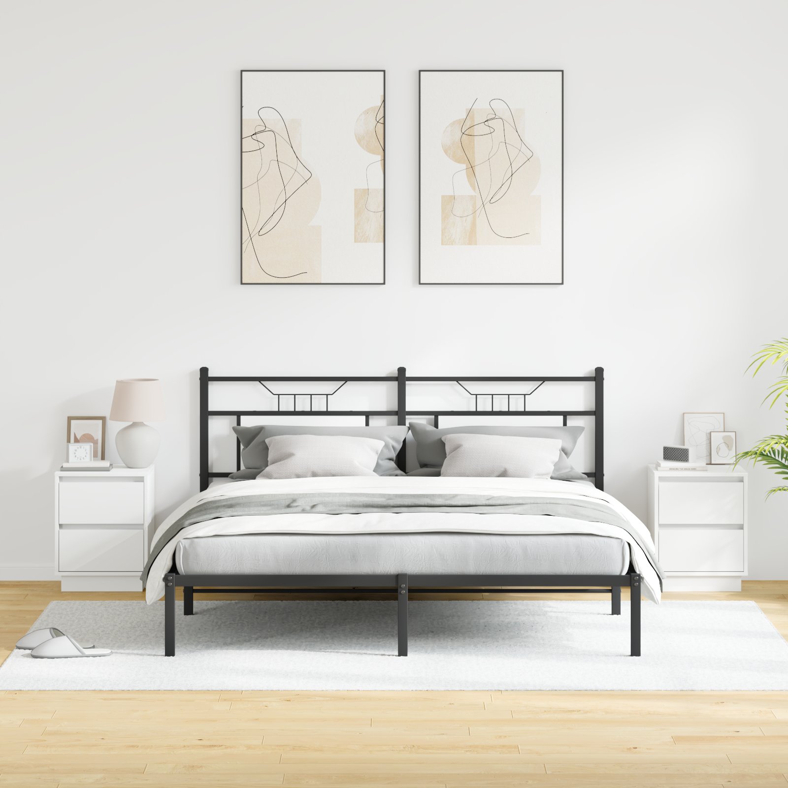 Bedside Cabinets with LED Lights 2 pcs White 39x34.5x50 cm - Image 5